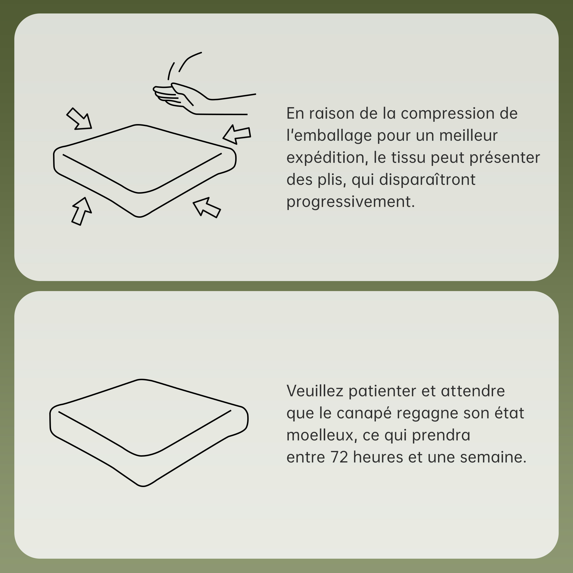 Détail du canapé