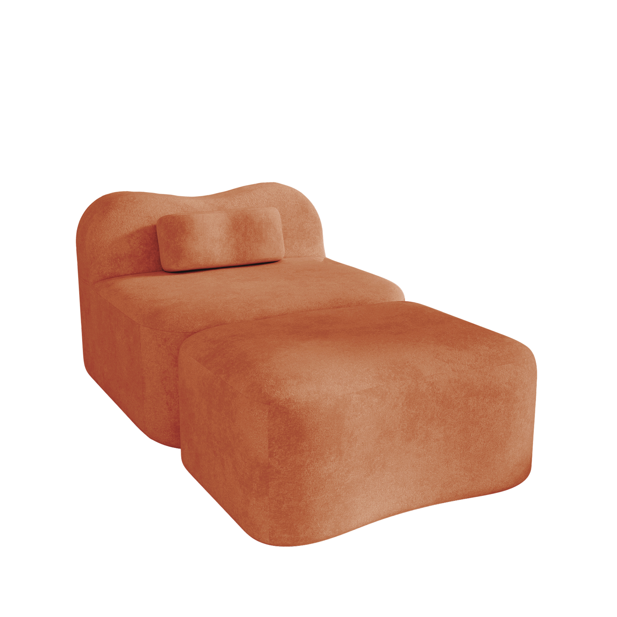 Canapé, configuration modulable, 96 x 167 x 70 cm, velours et tissu, chêne - vue 2