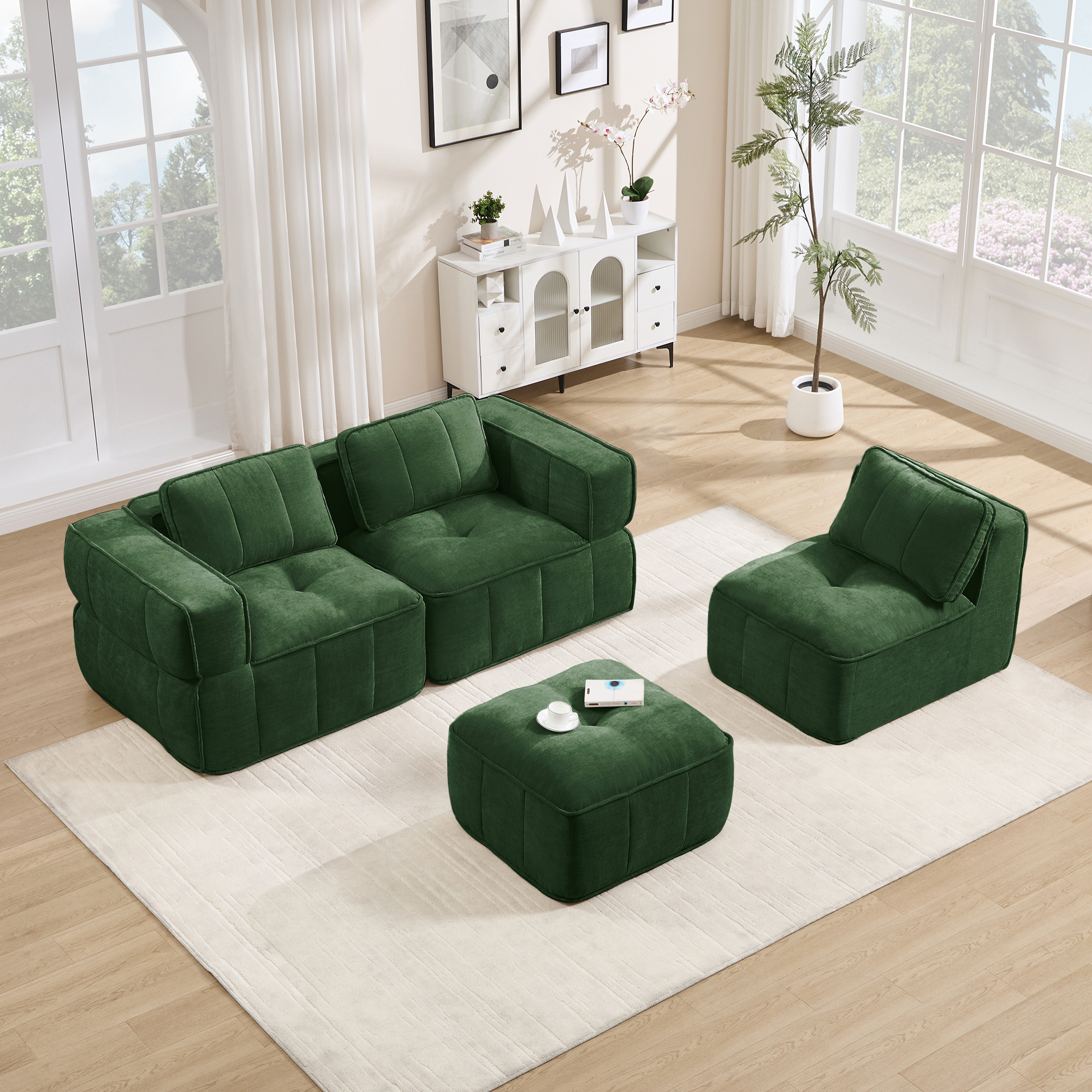 Canapé modulaire Vert - visuel 3