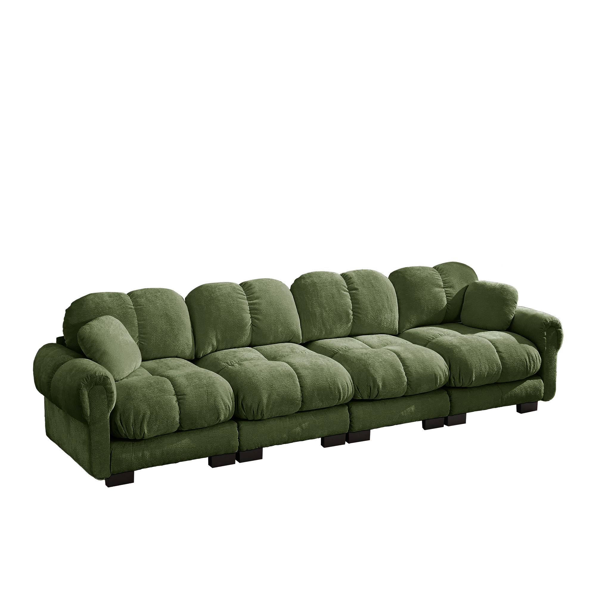 Canapé modulable avec assise confortable et finition soignée vert - spécifications 1