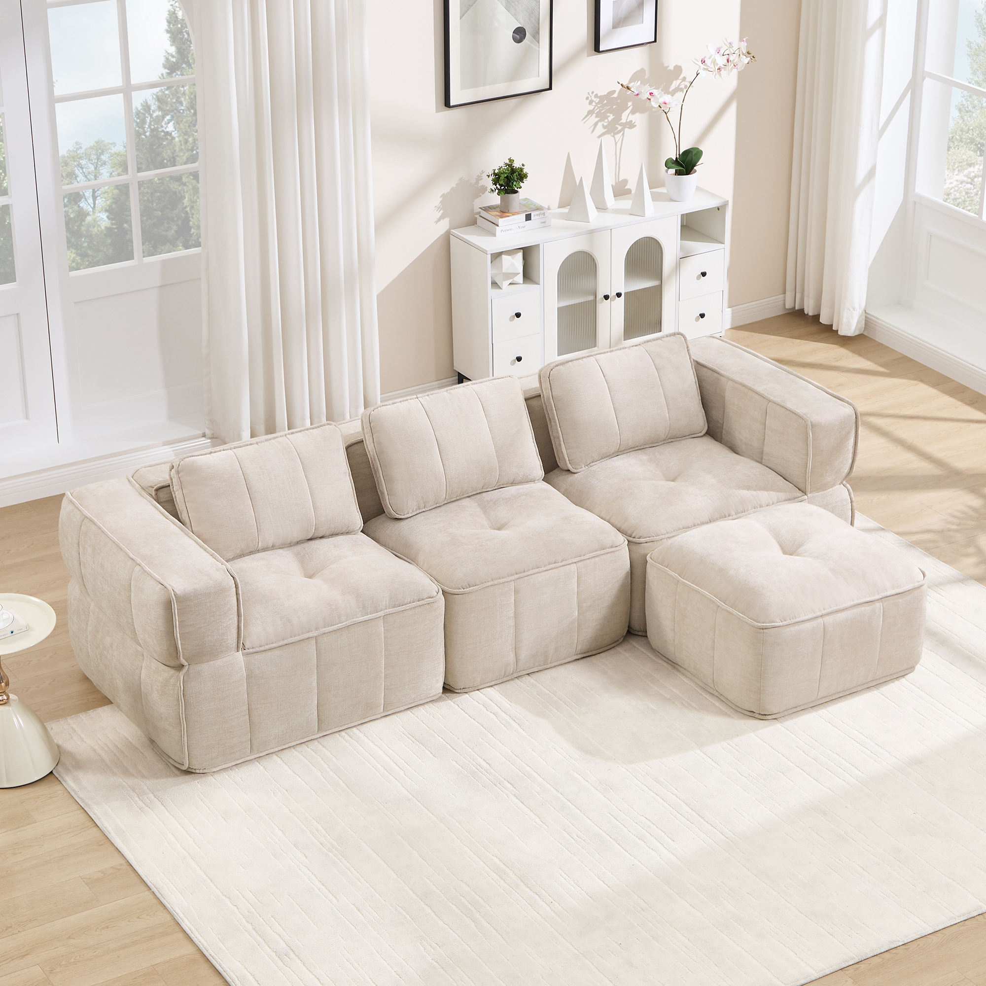 Canapé modulaire Beige - visuel 2