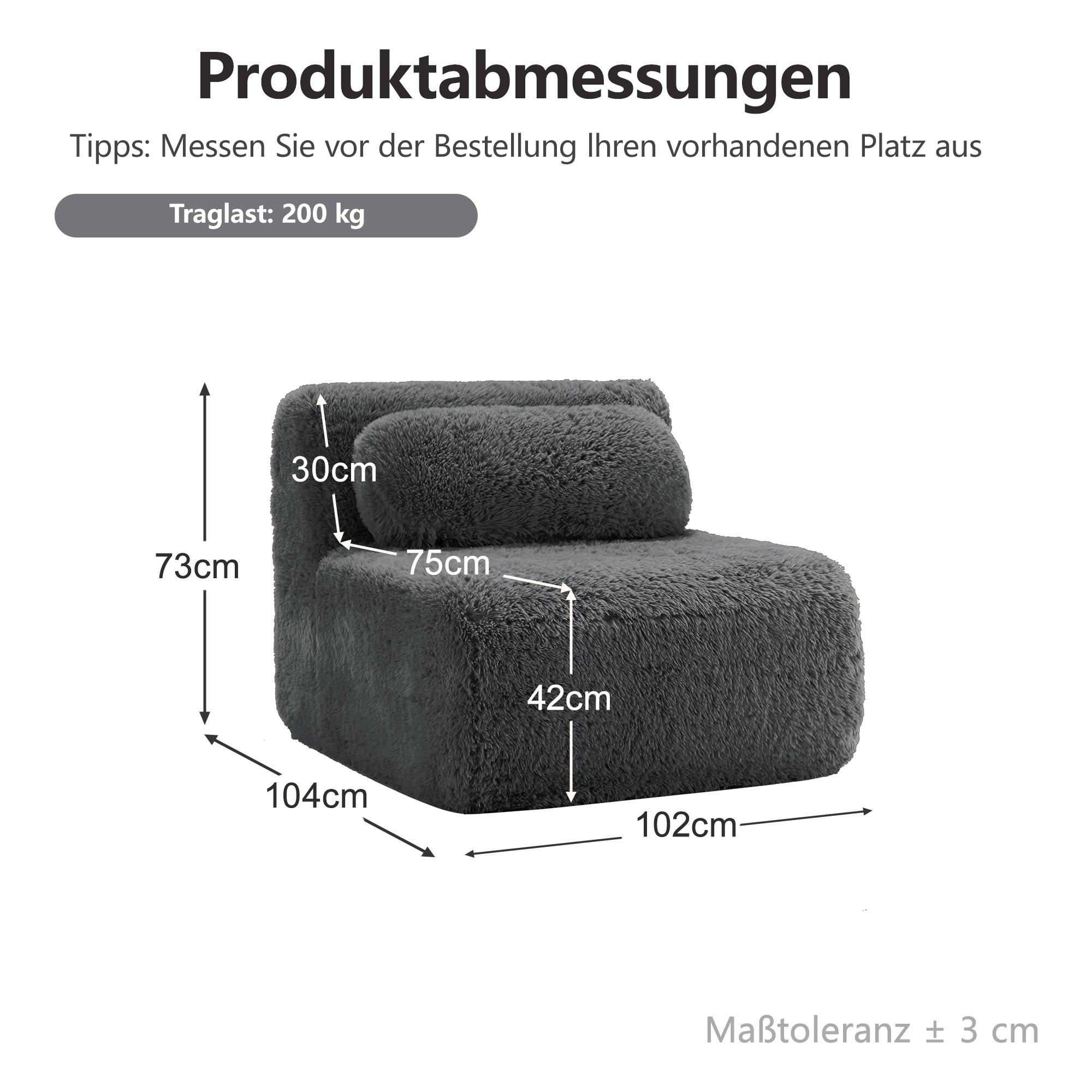 Dimensions du canapé