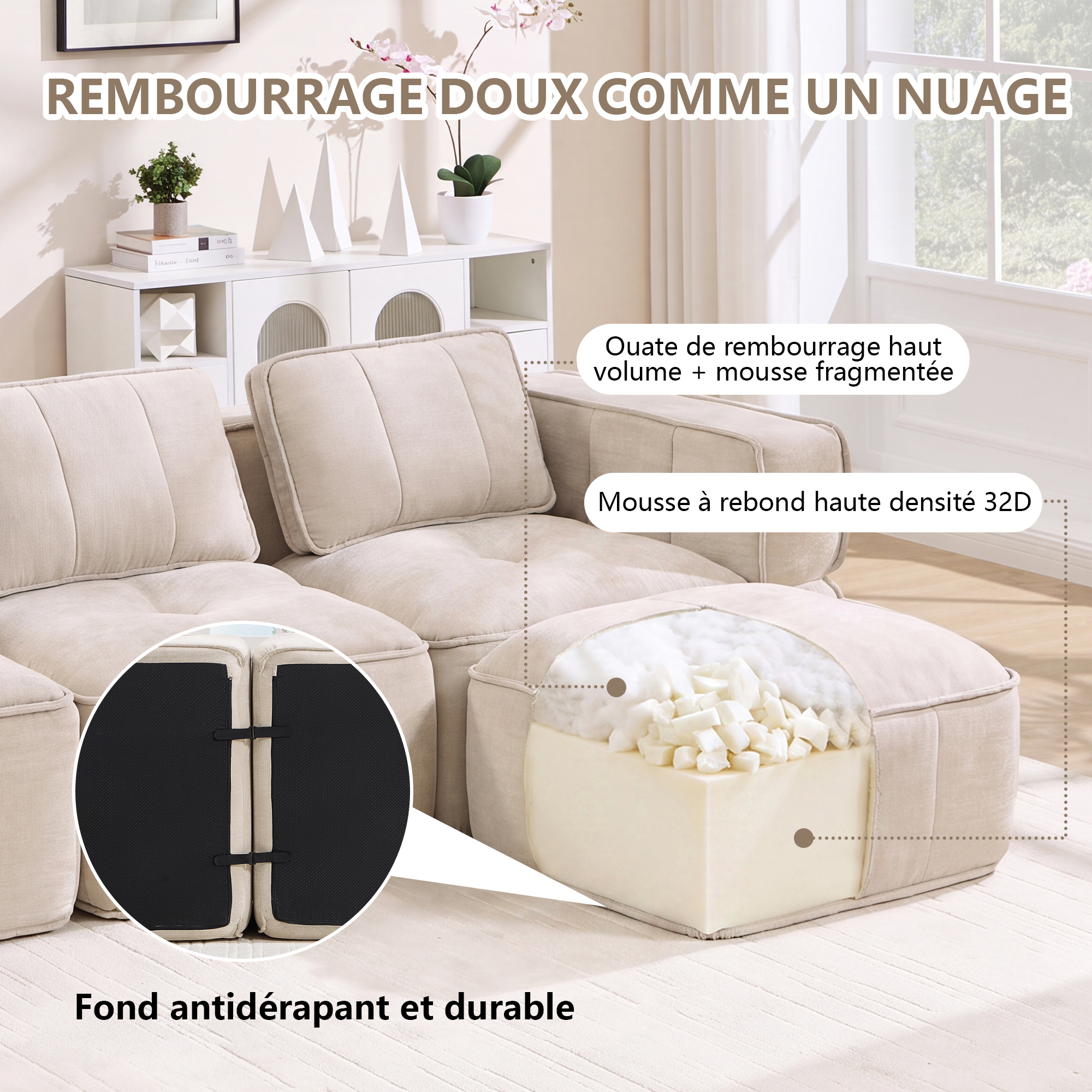 Détail du canapé