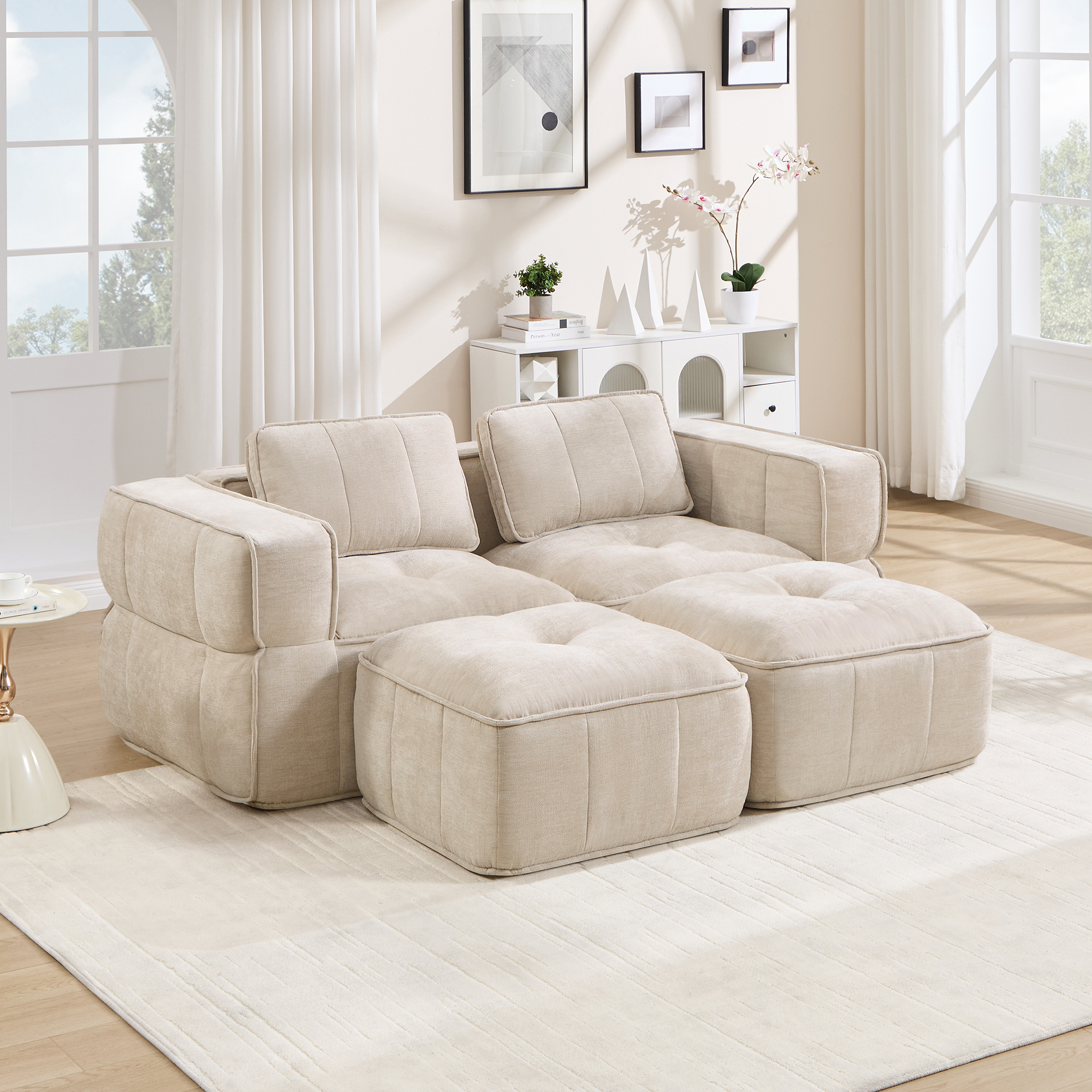 Canapé modulaire Beige - visuel 1