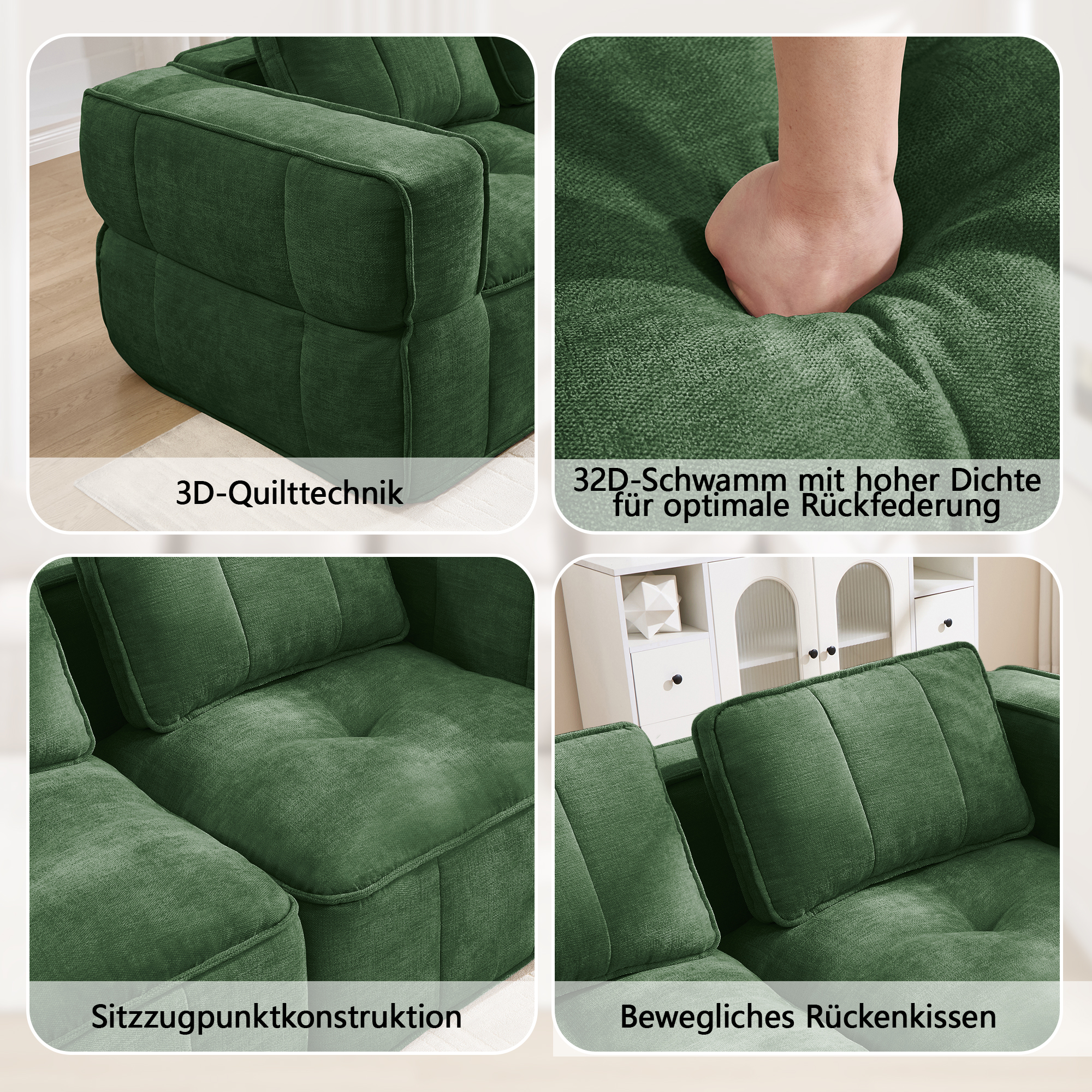 Canapé modulaire Vert - visuel 4