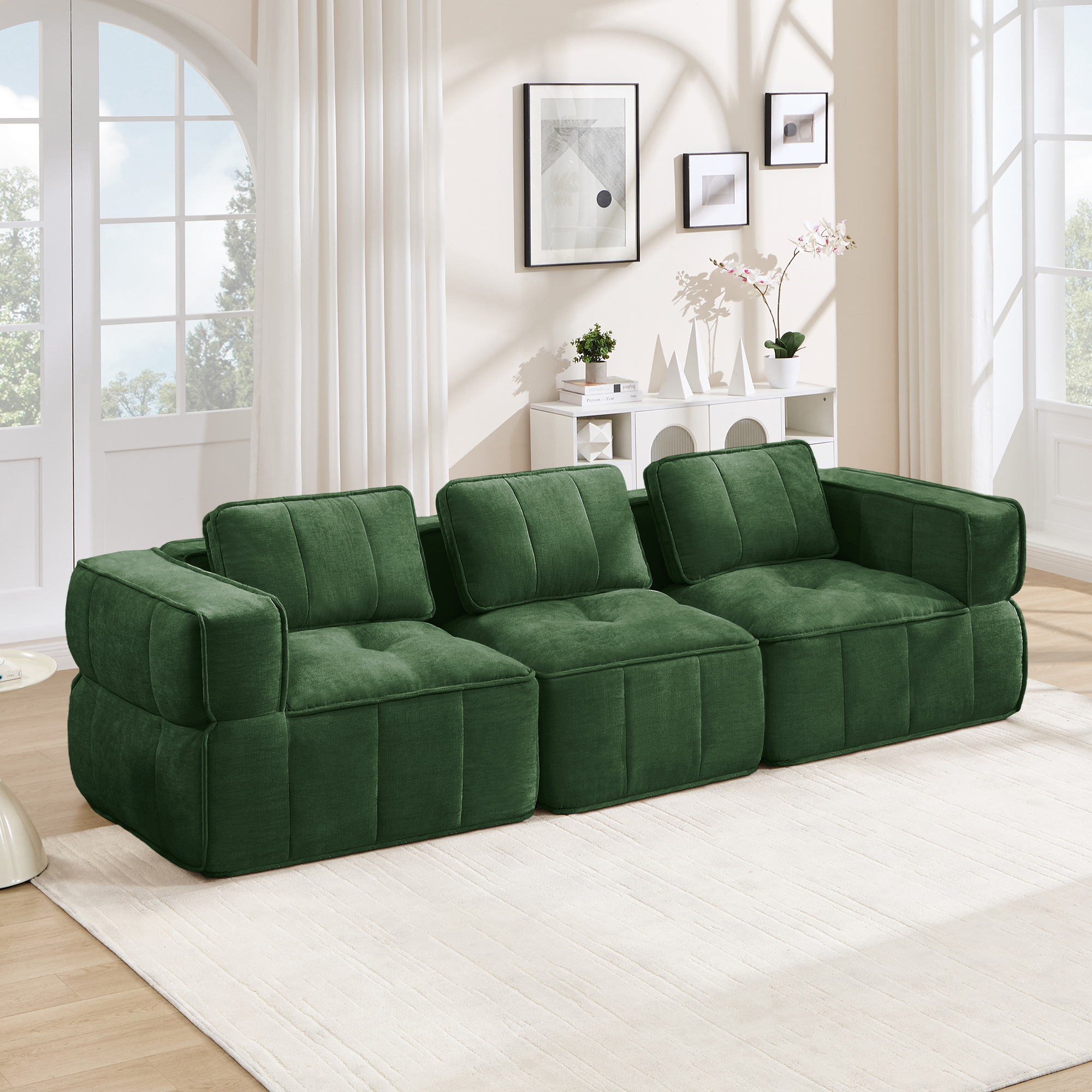 Canapé modulaire Vert - visuel 2