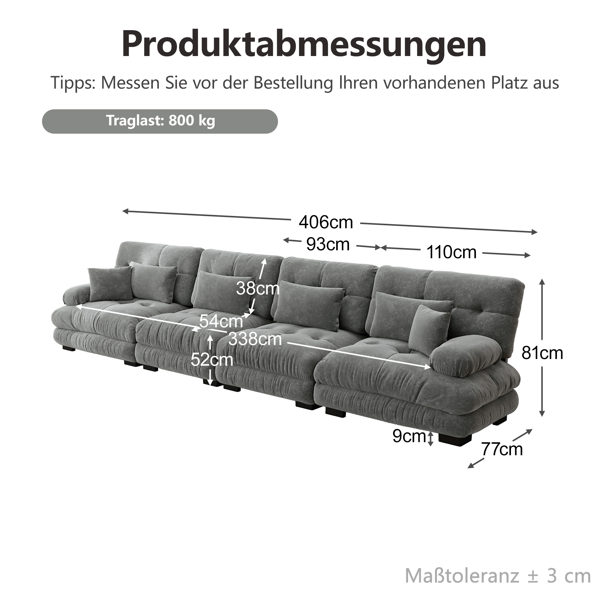 Dimensions du canapé convertible