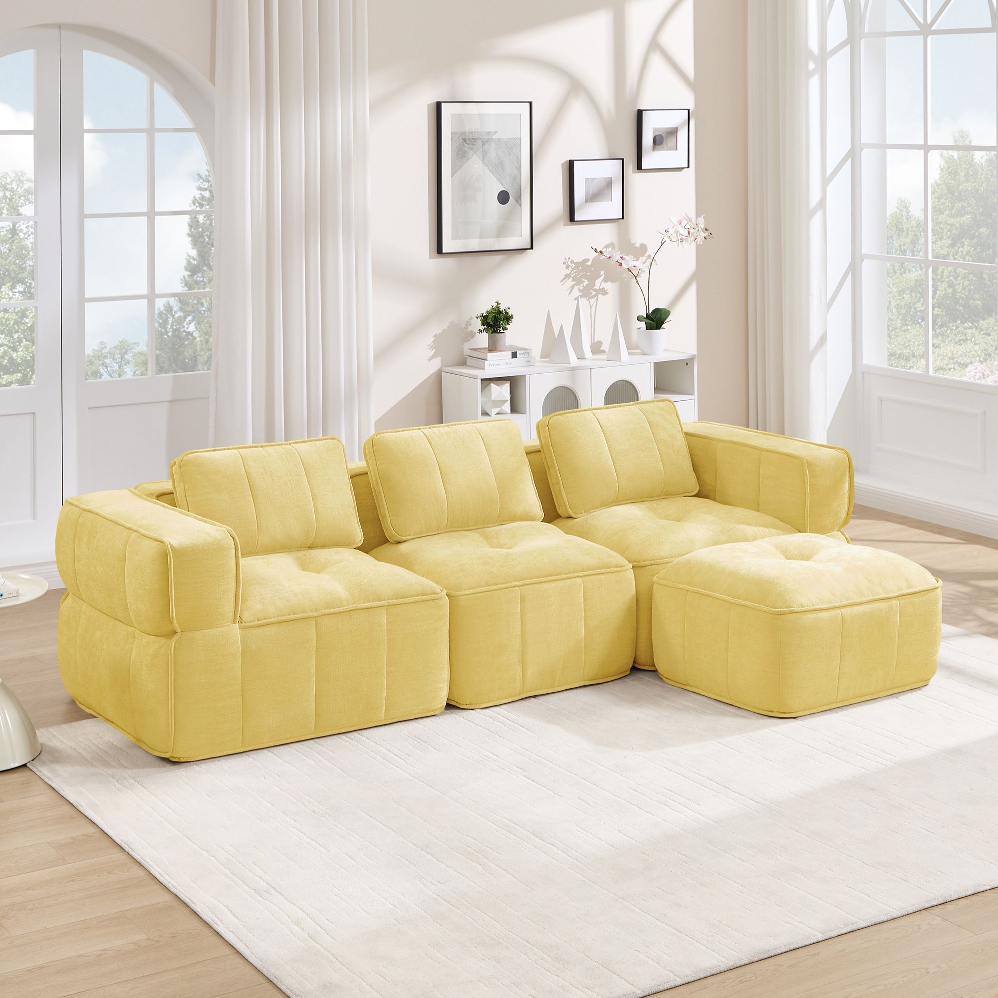 Canapé modulaire Jaune - visuel 2