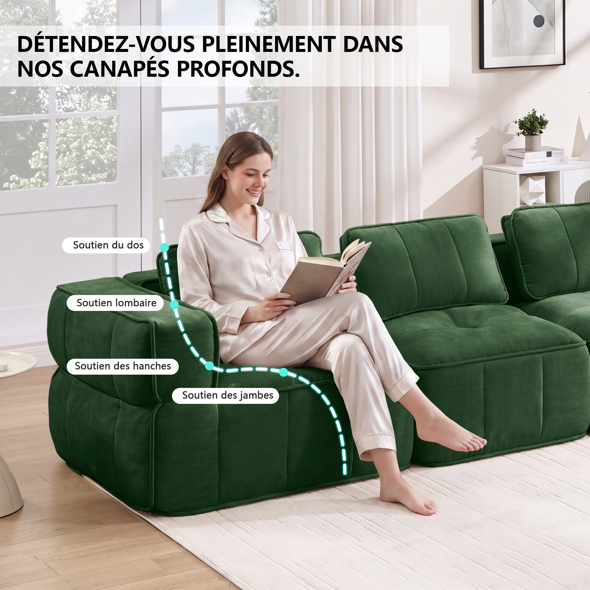 Présentation du canapé d'angle
