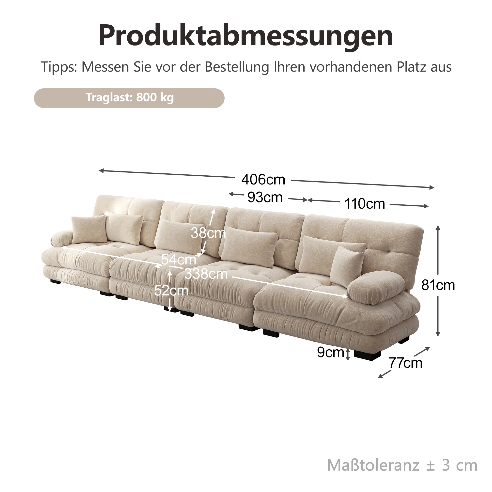 Dimensions du canapé convertible