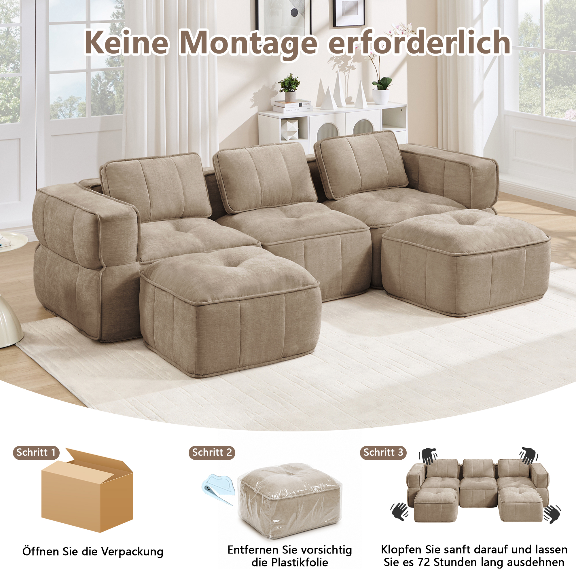 Canapé modulaire Sable - visuel 5