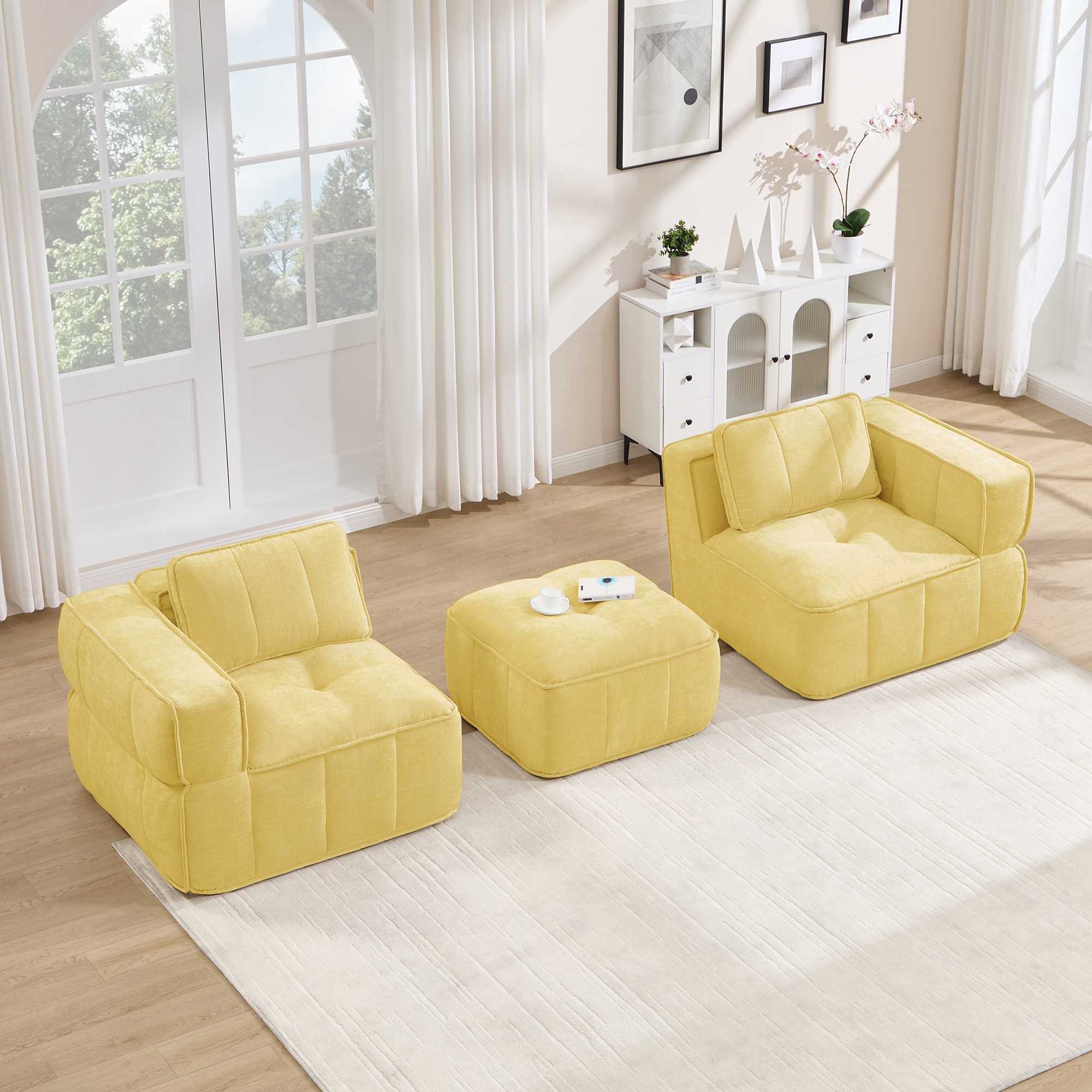 Canapé modulaire Jaune - visuel 3