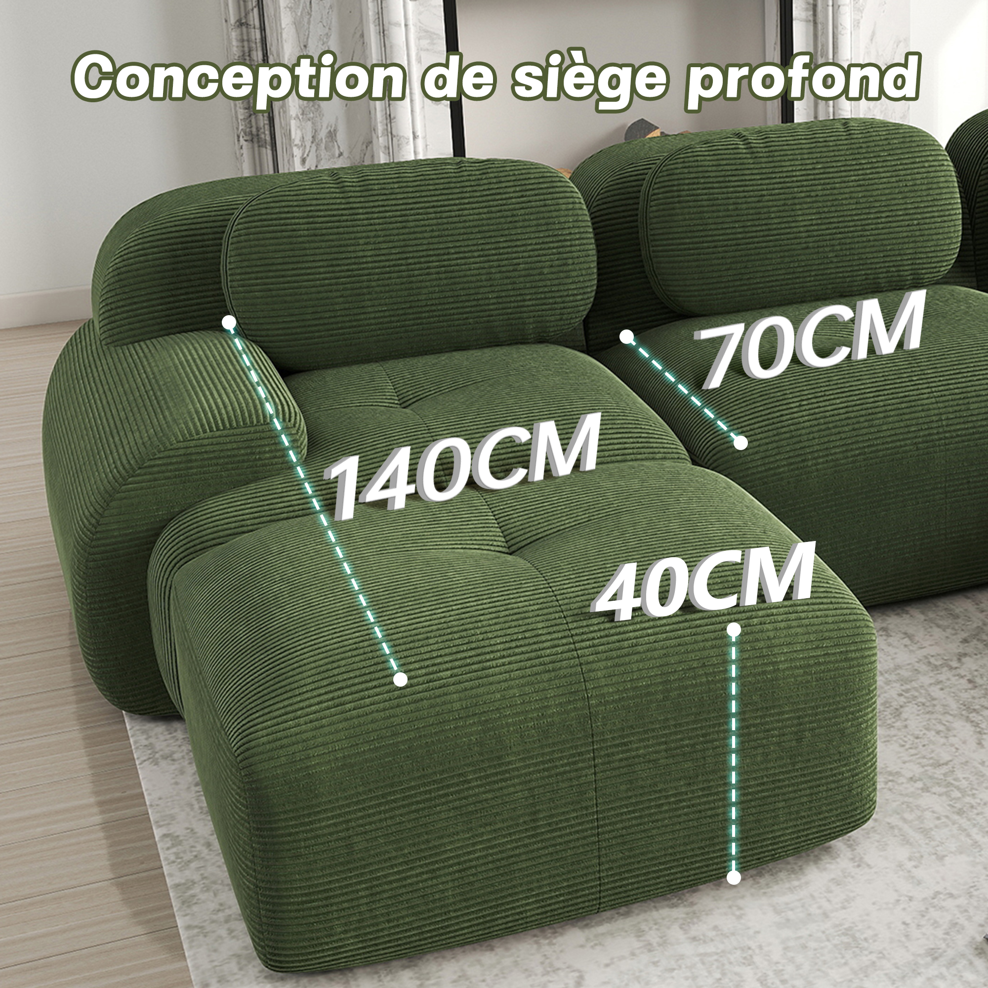 Détail du canapé