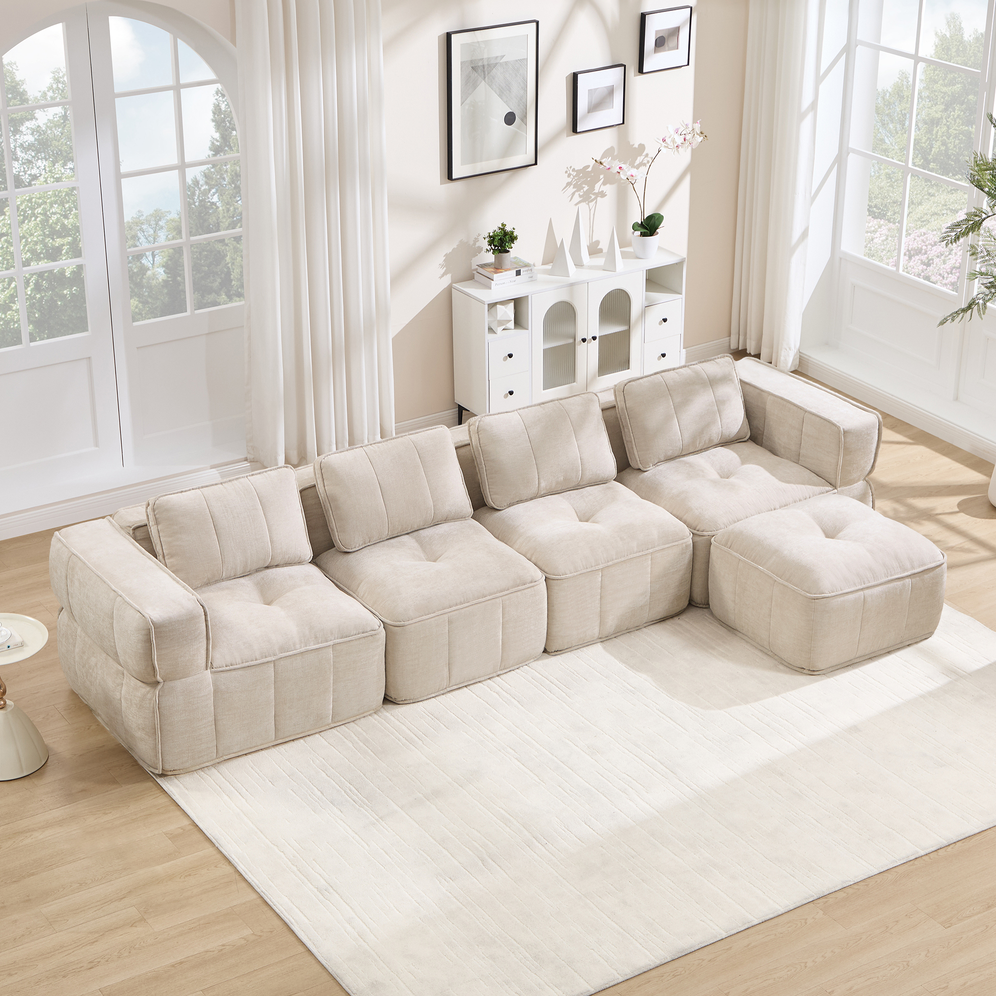 Canapé modulaire Beige - visuel 2