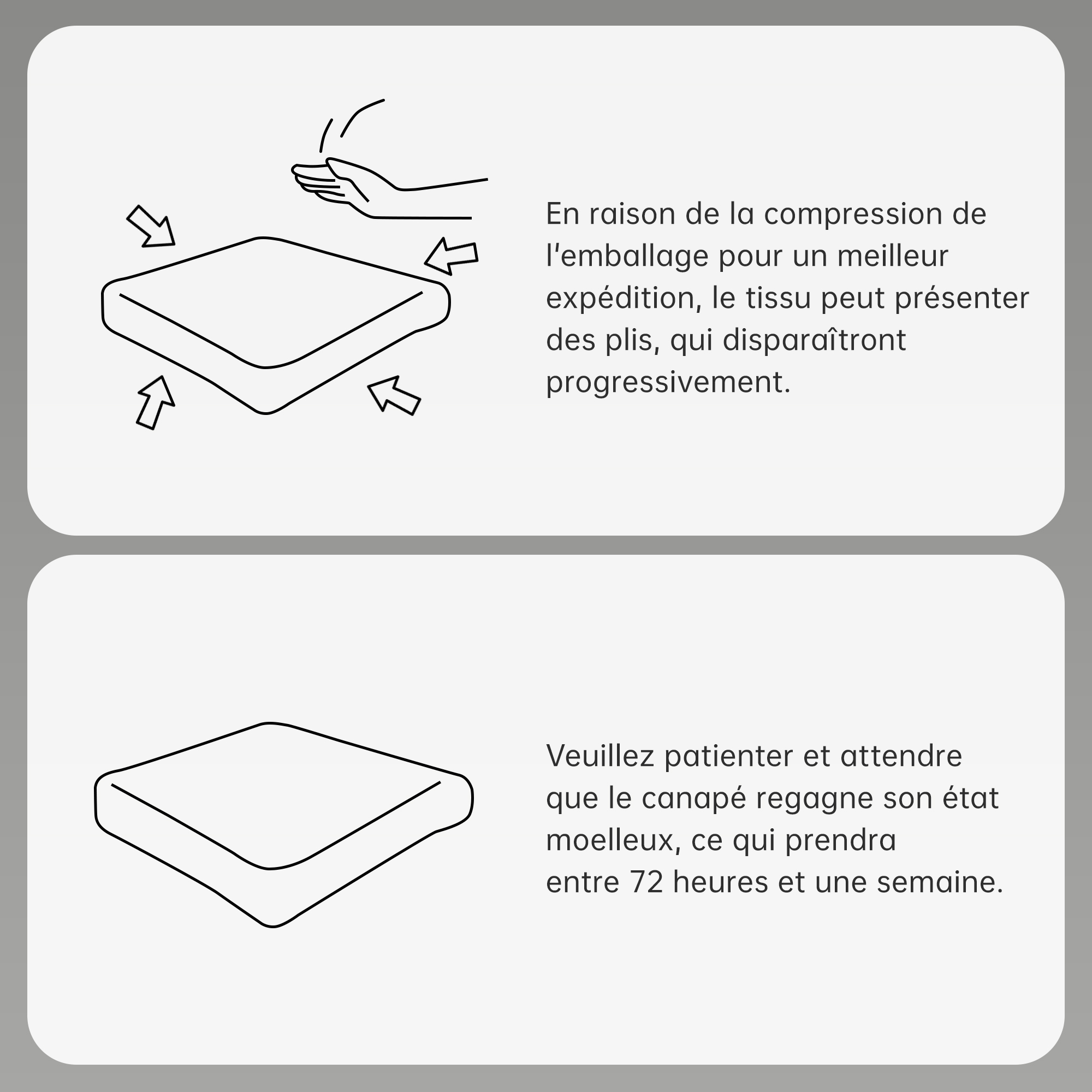 Détail du canapé