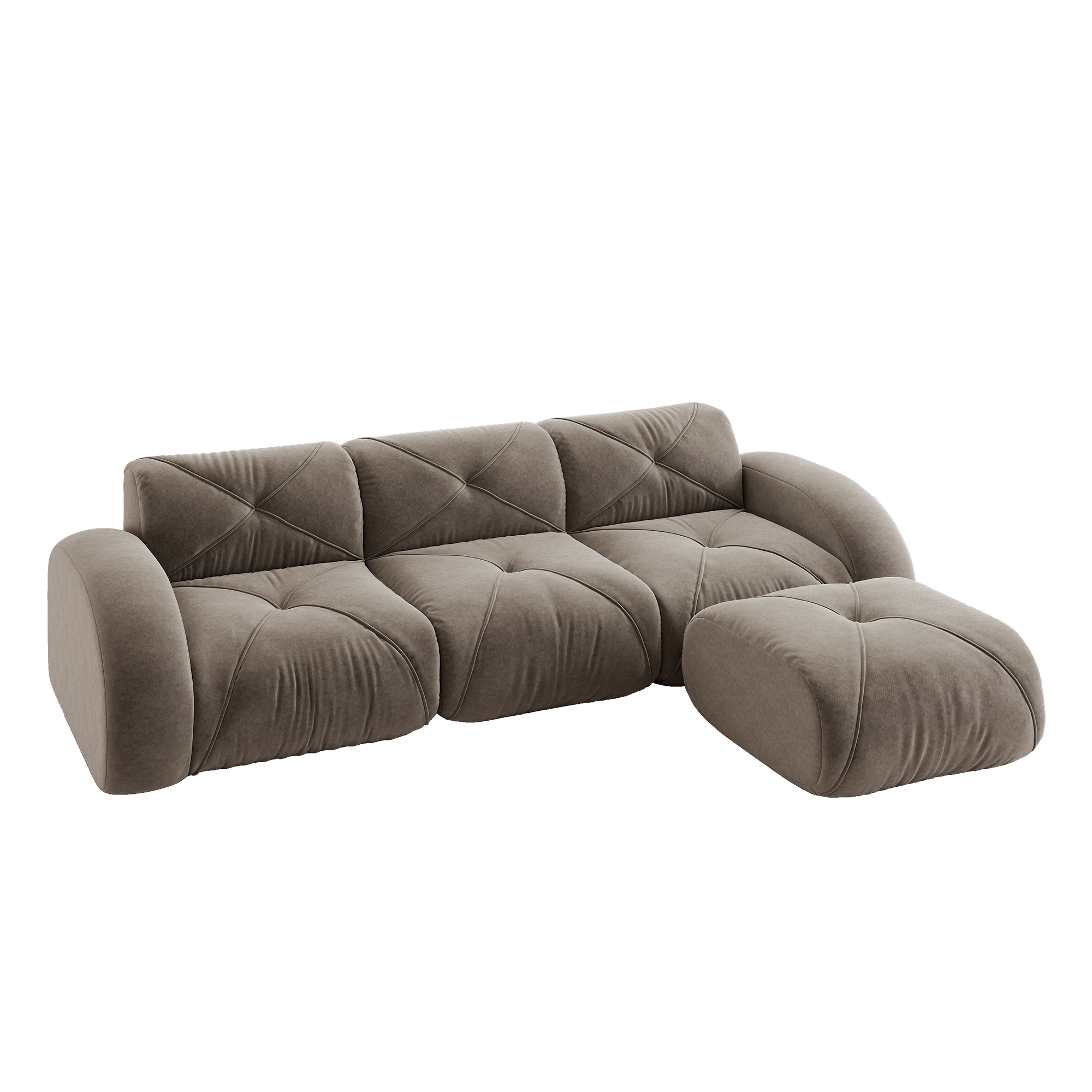 L-förmiger Sessel, modulares Sofa, Dreisitzer-Komb