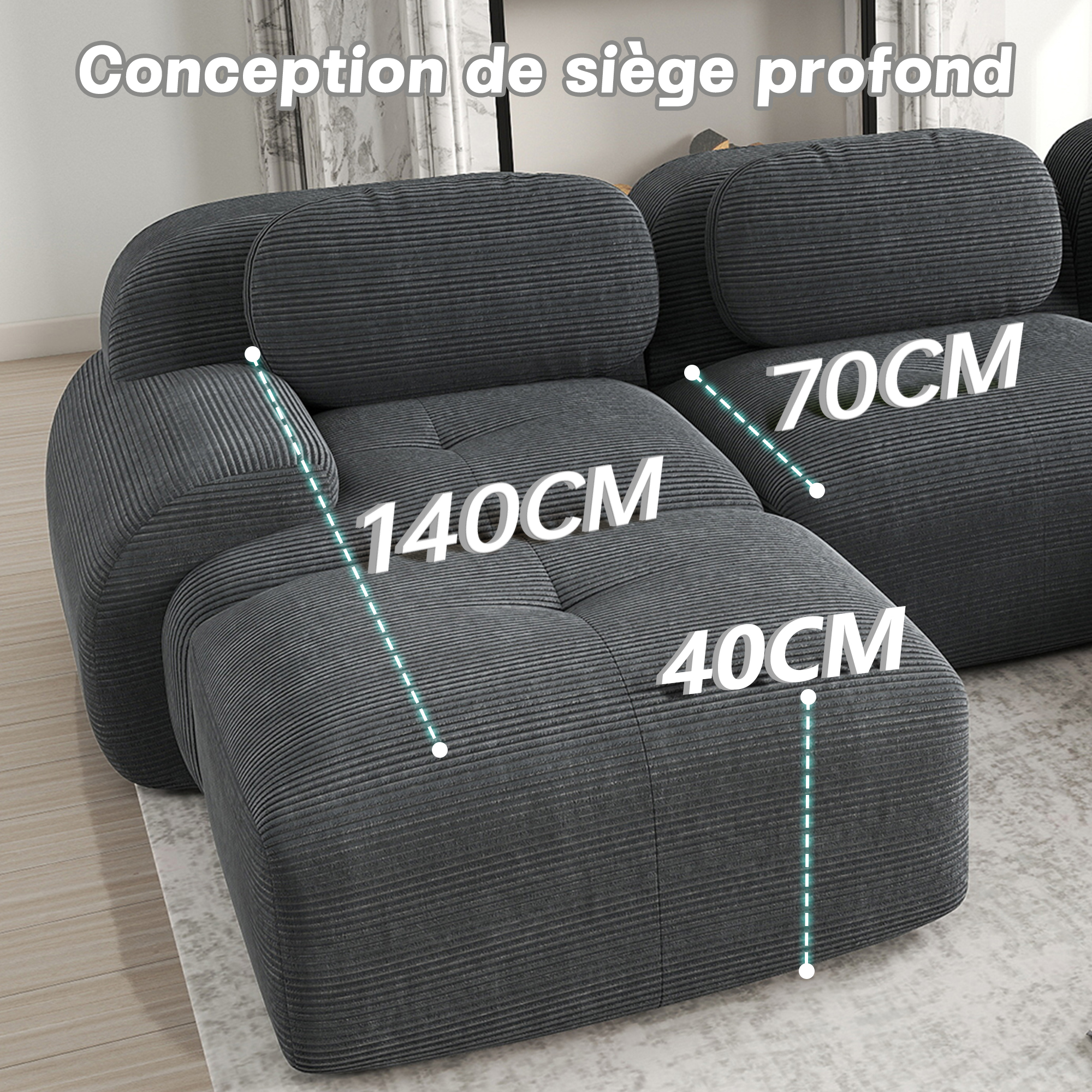 Détail du canapé