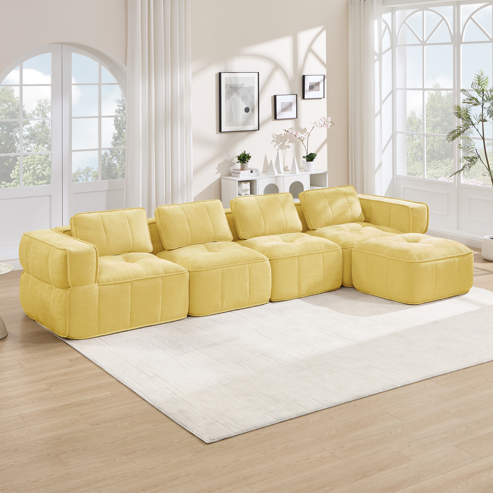 Canapé modulaire Jaune - visuel 2