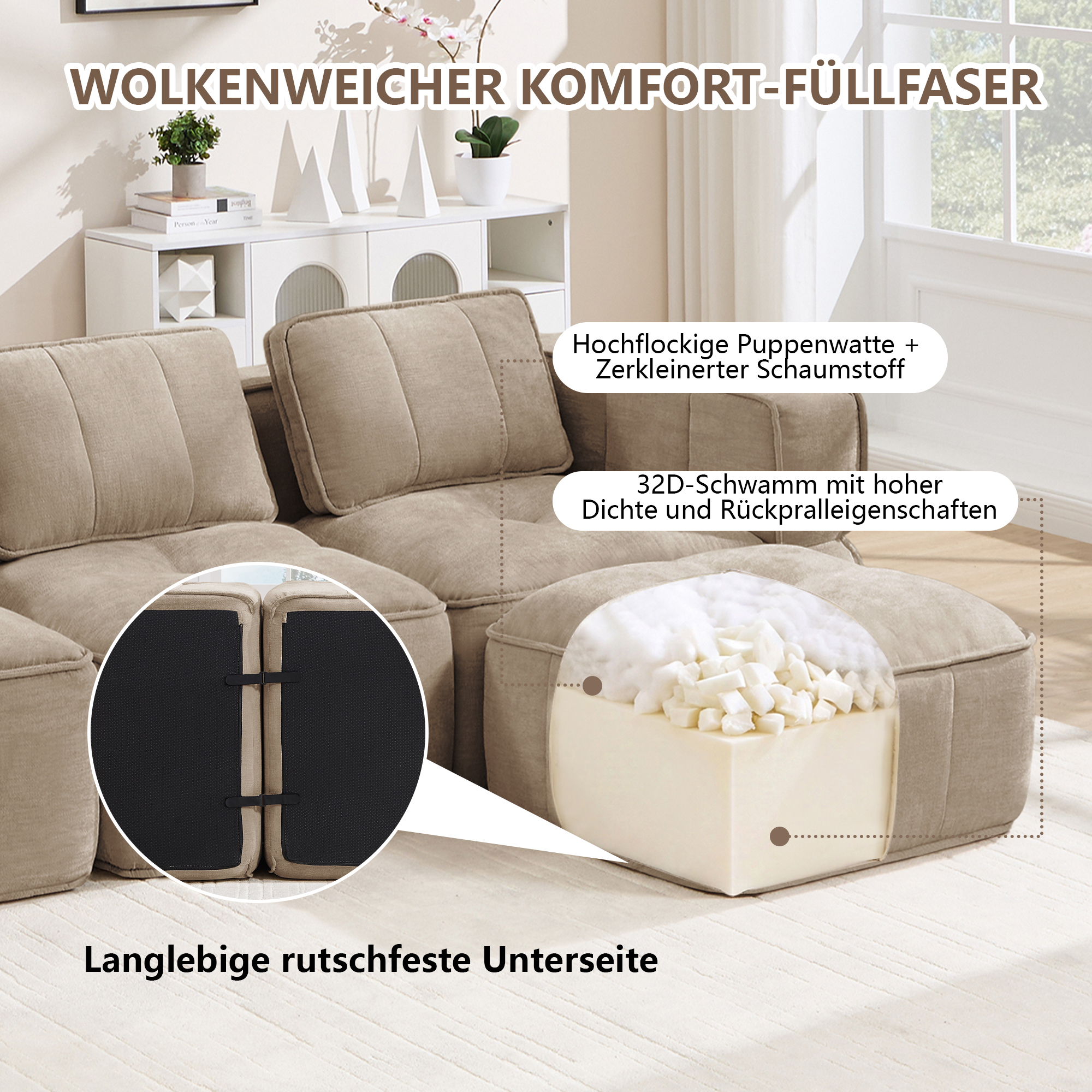 Tissu polyester sable