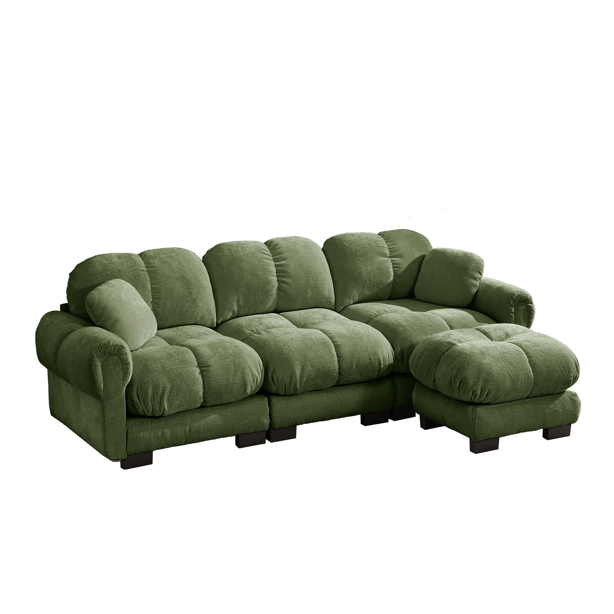 Canapé modulable avec assise confortable et finition soignée vert - spécifications 1