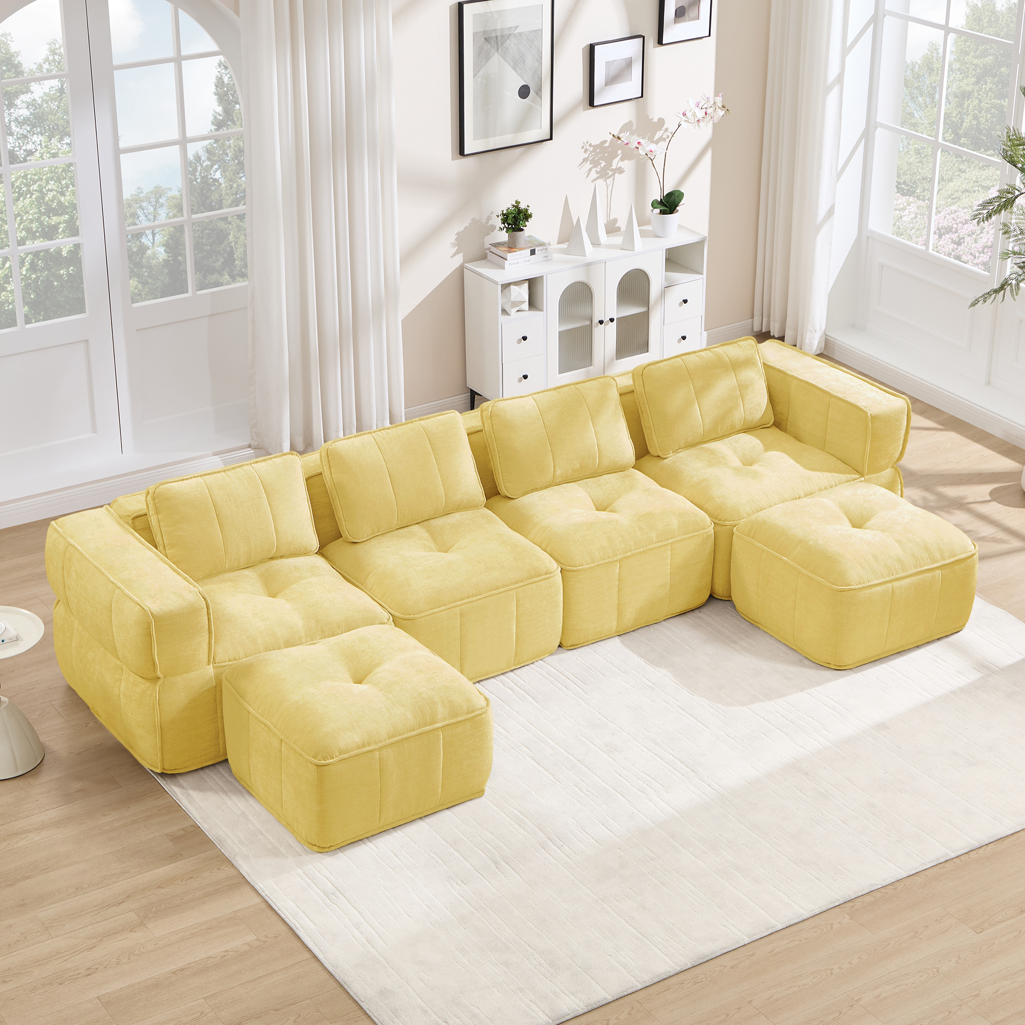 Canapé modulaire Jaune - visuel 1