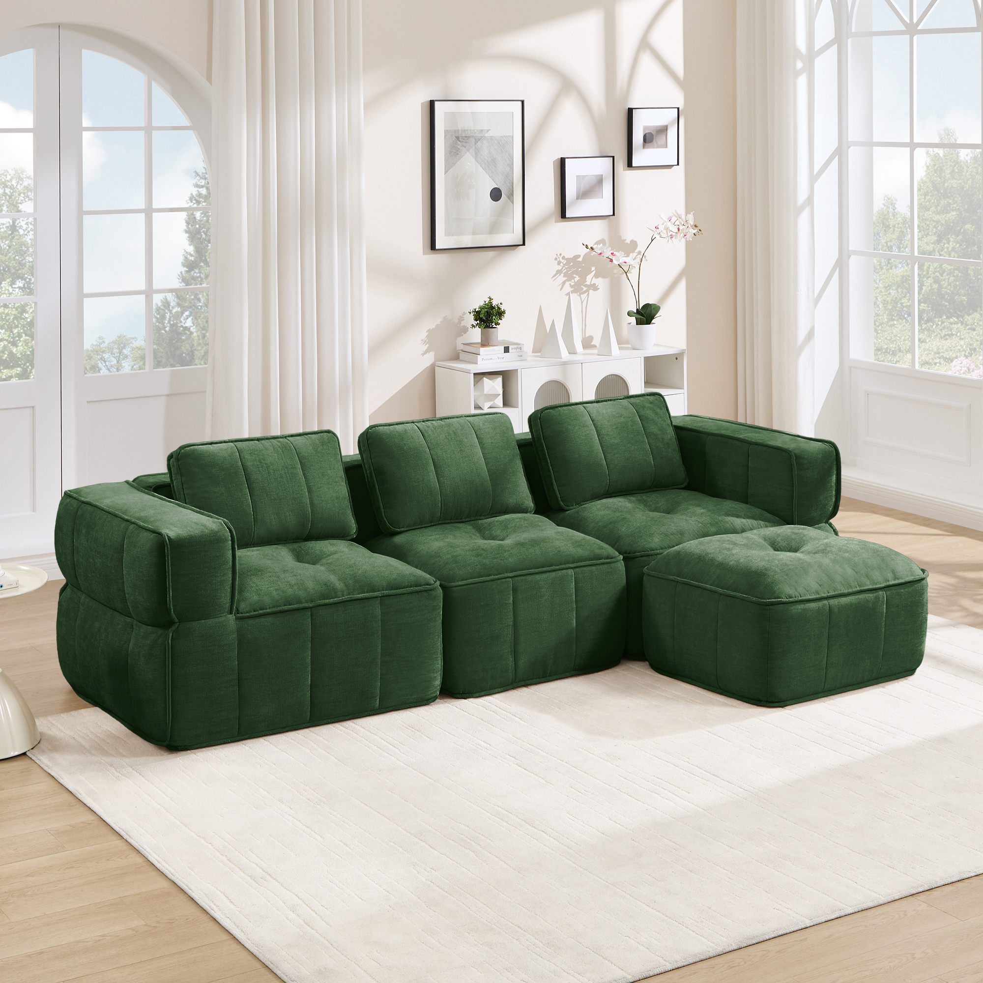 Canapé modulaire Vert - visuel 1