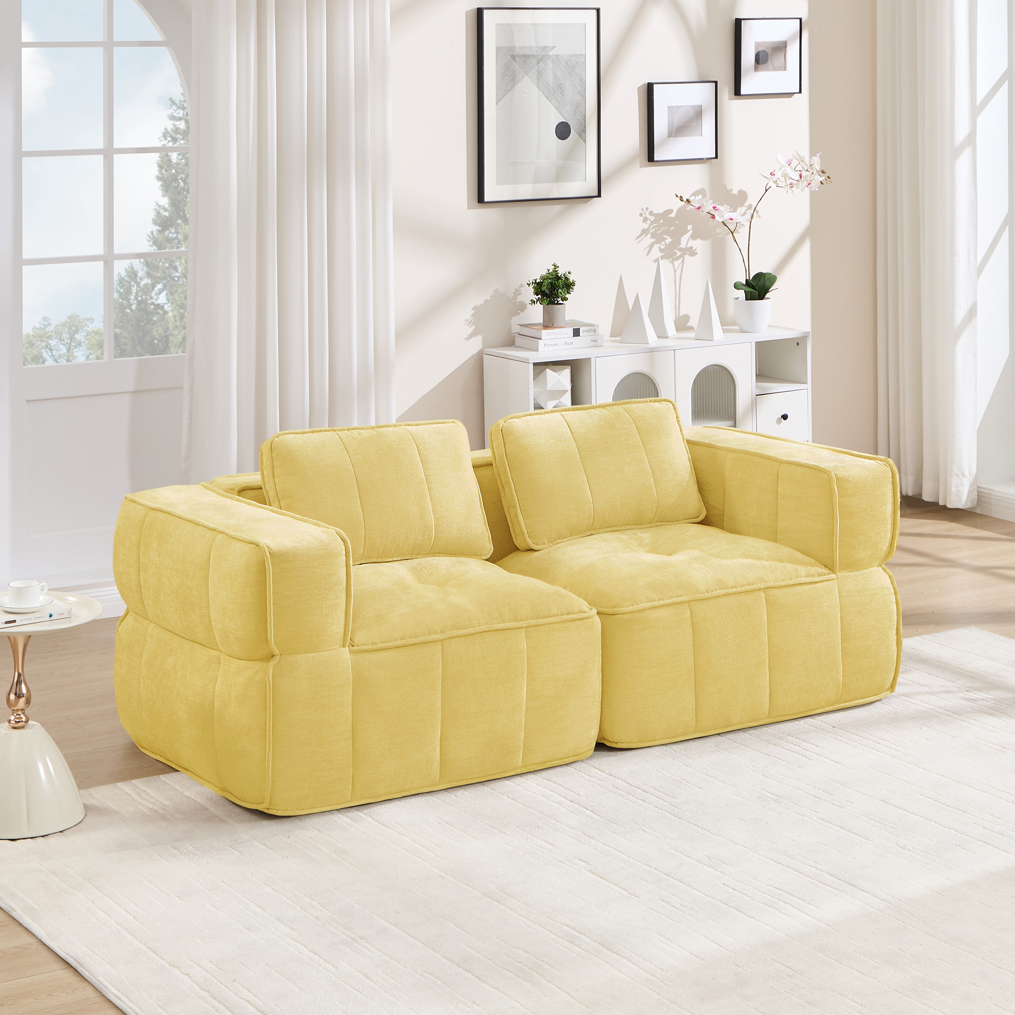 Canapé modulaire Jaune - visuel 2