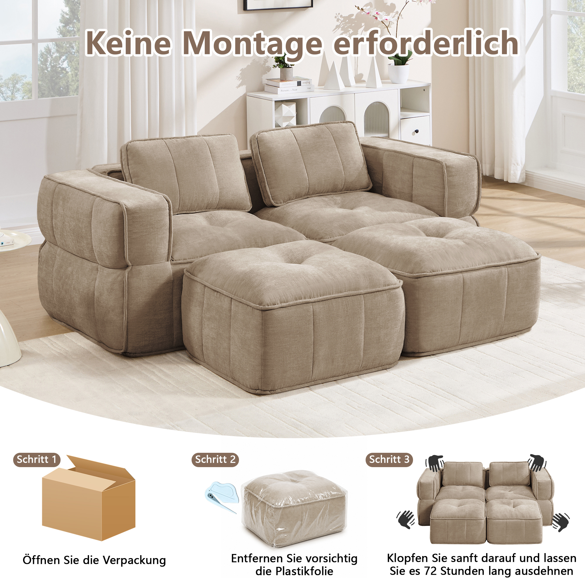 Canapé modulaire Sable - visuel 5