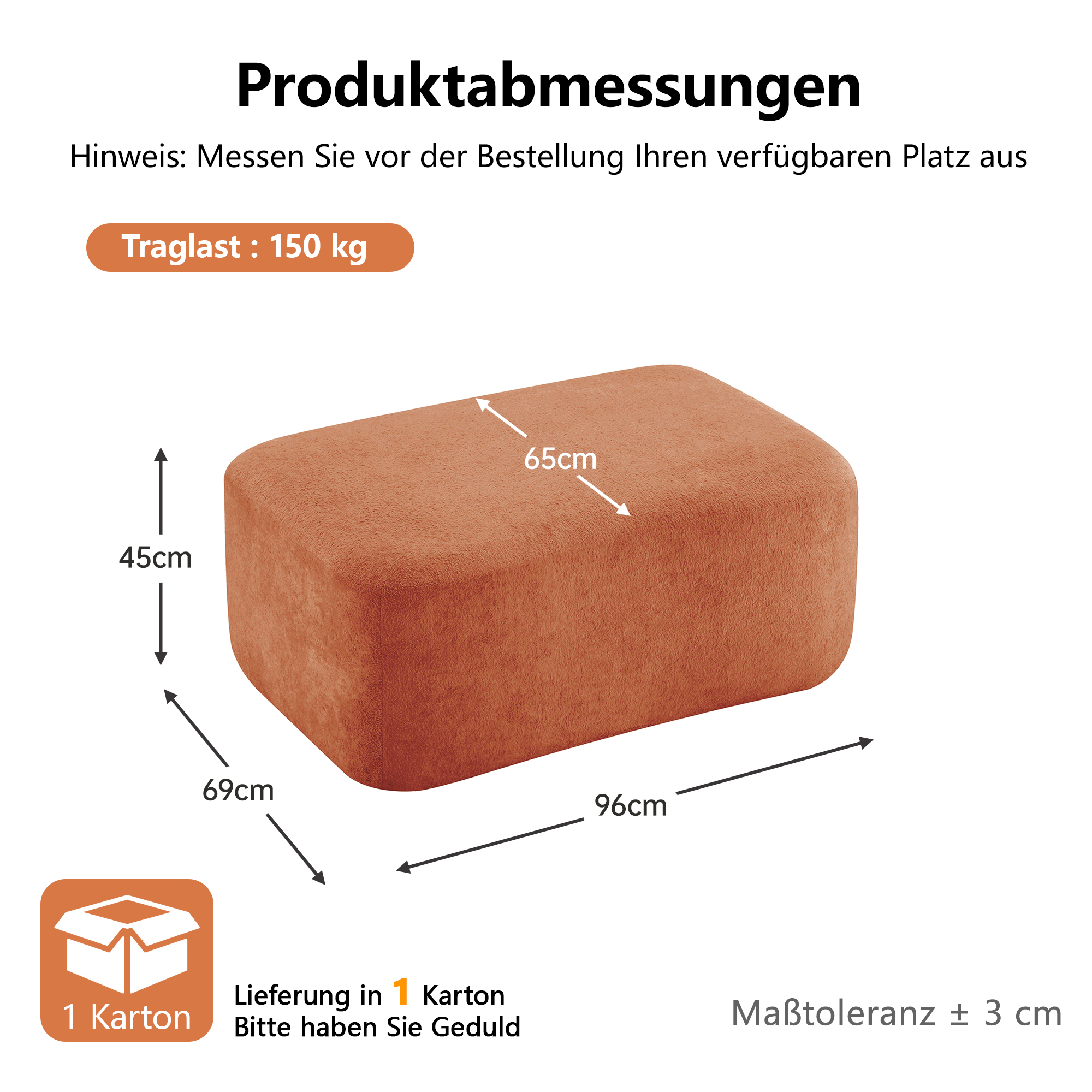 Dimensions du pouf
