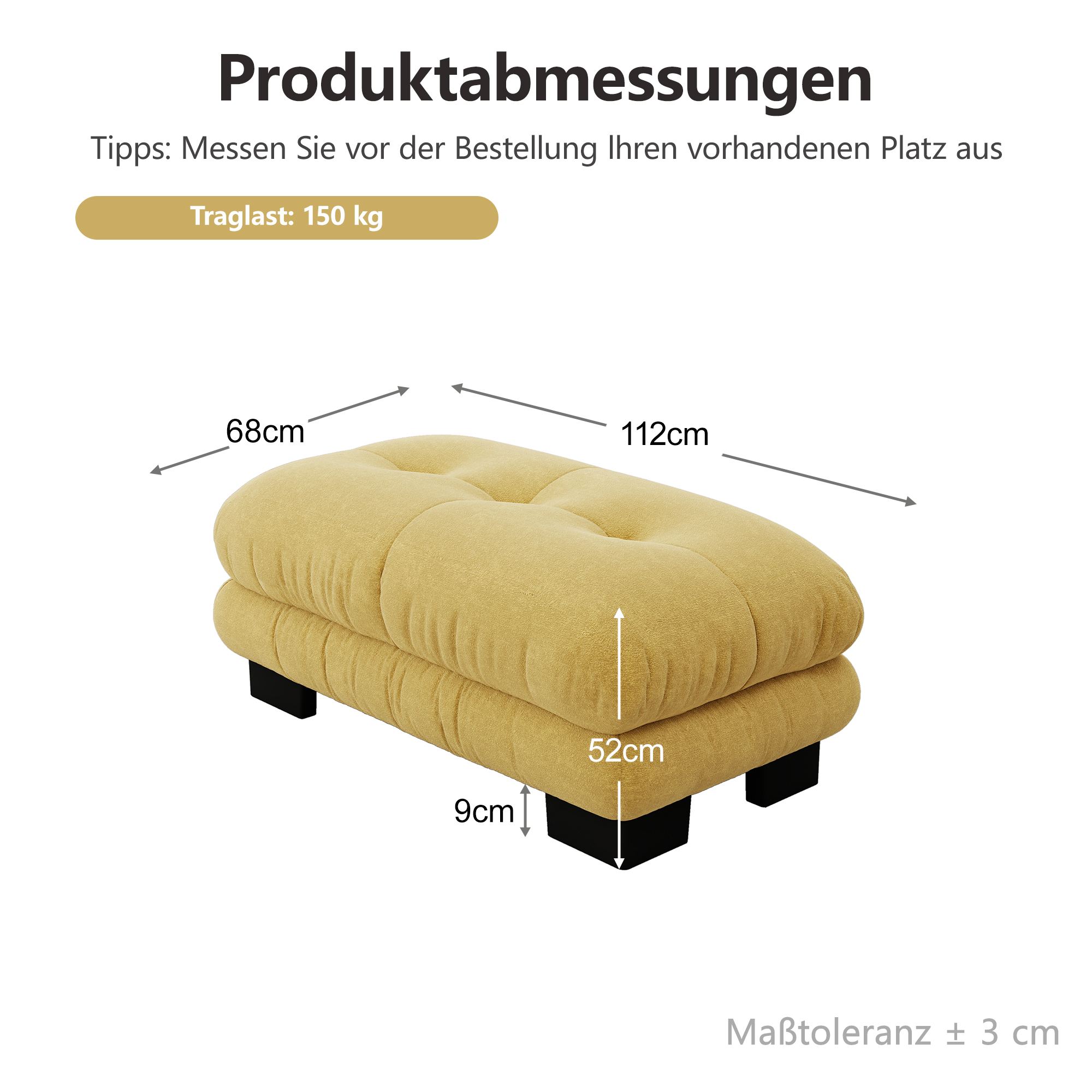 Dimensions du pouf
