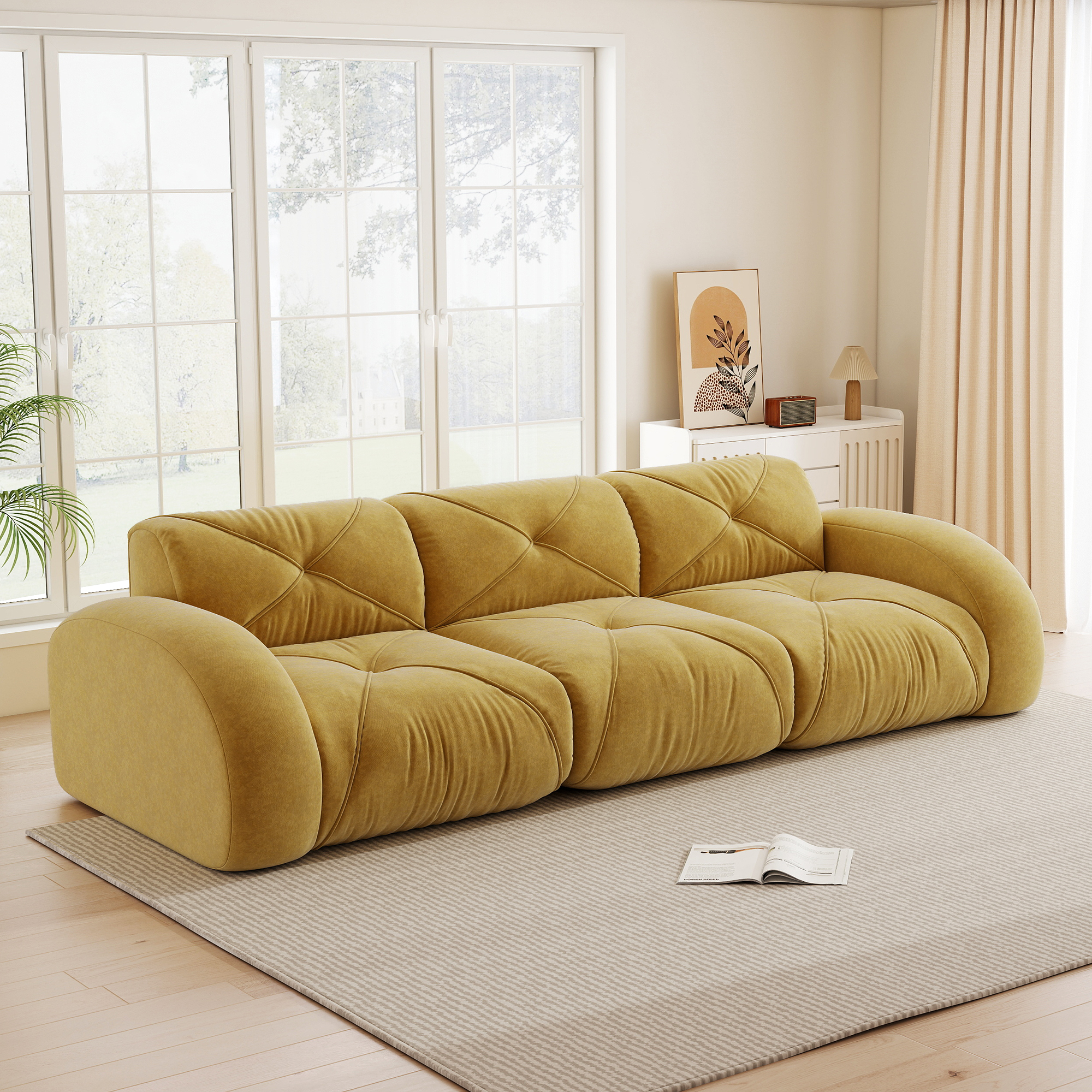 Rahmenloses Sofa, extra großes dreisitziges Moduls