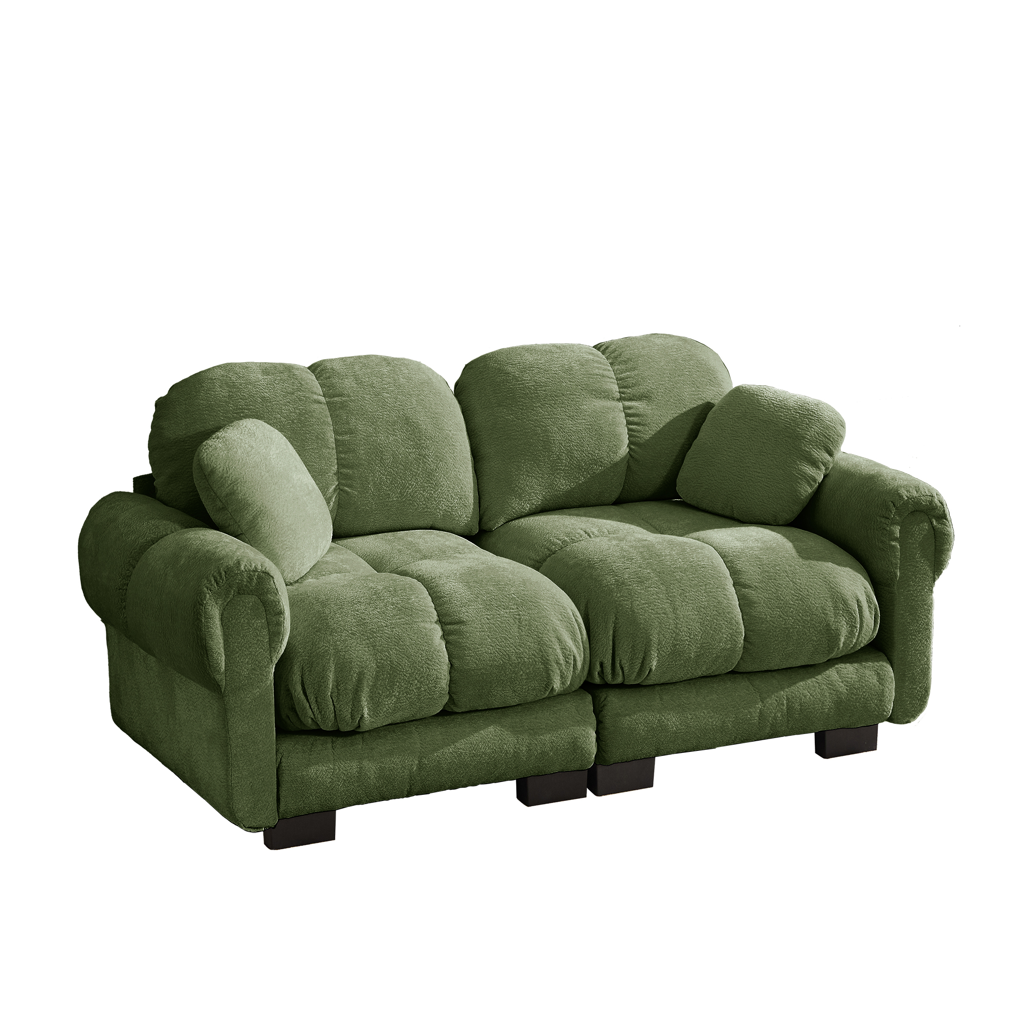 Canapé modulable avec assise confortable et finition soignée vert - spécifications 1
