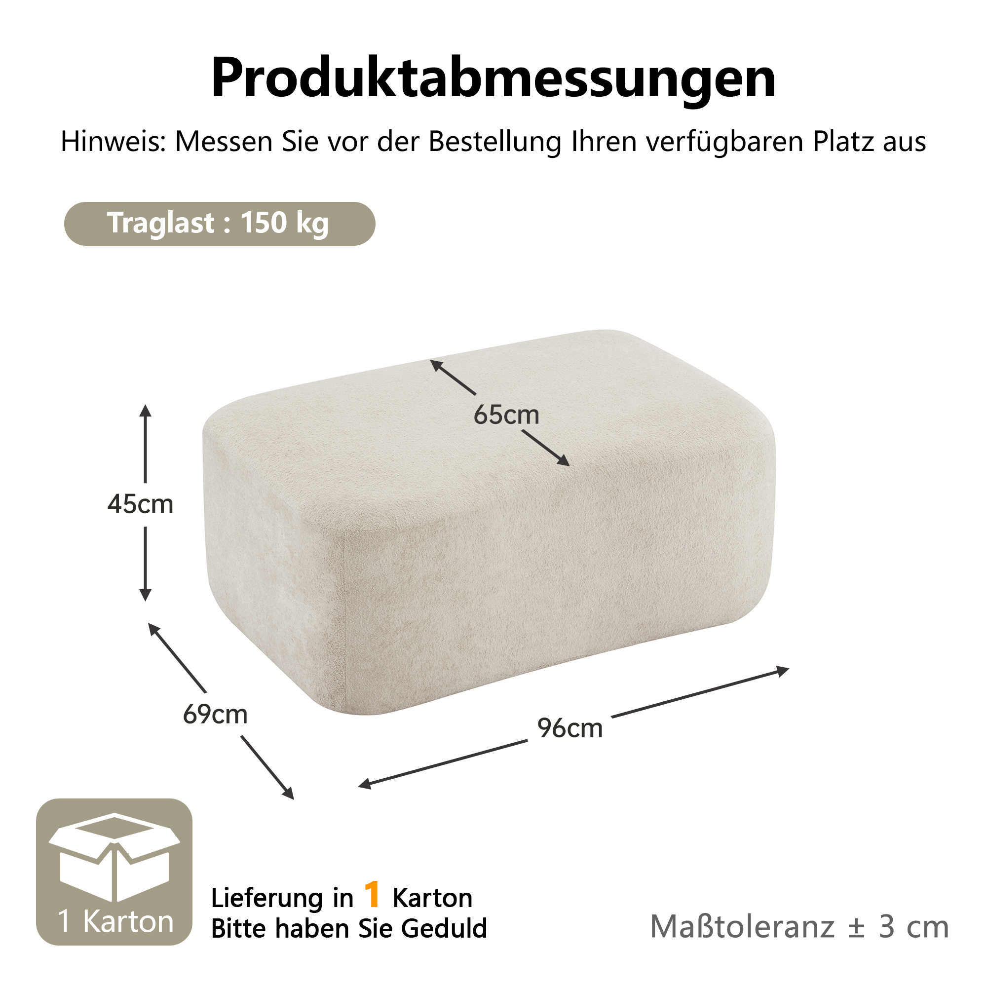 Dimensions du pouf