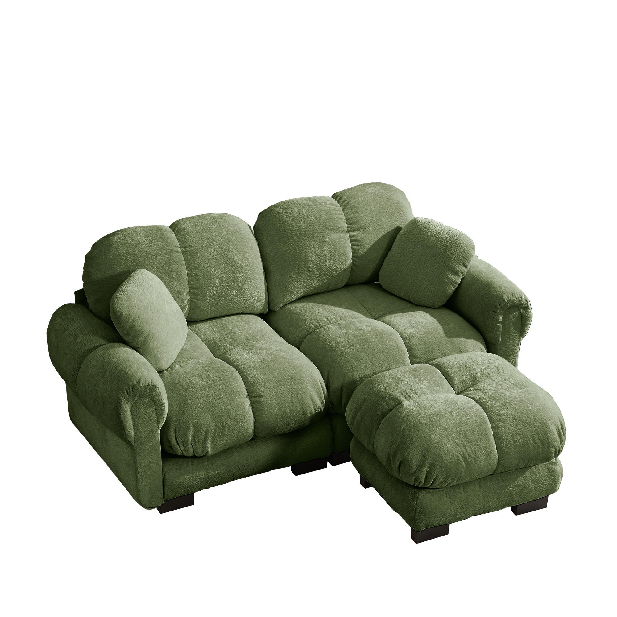 Canapé modulable avec assise confortable et finition soignée vert - spécifications 1