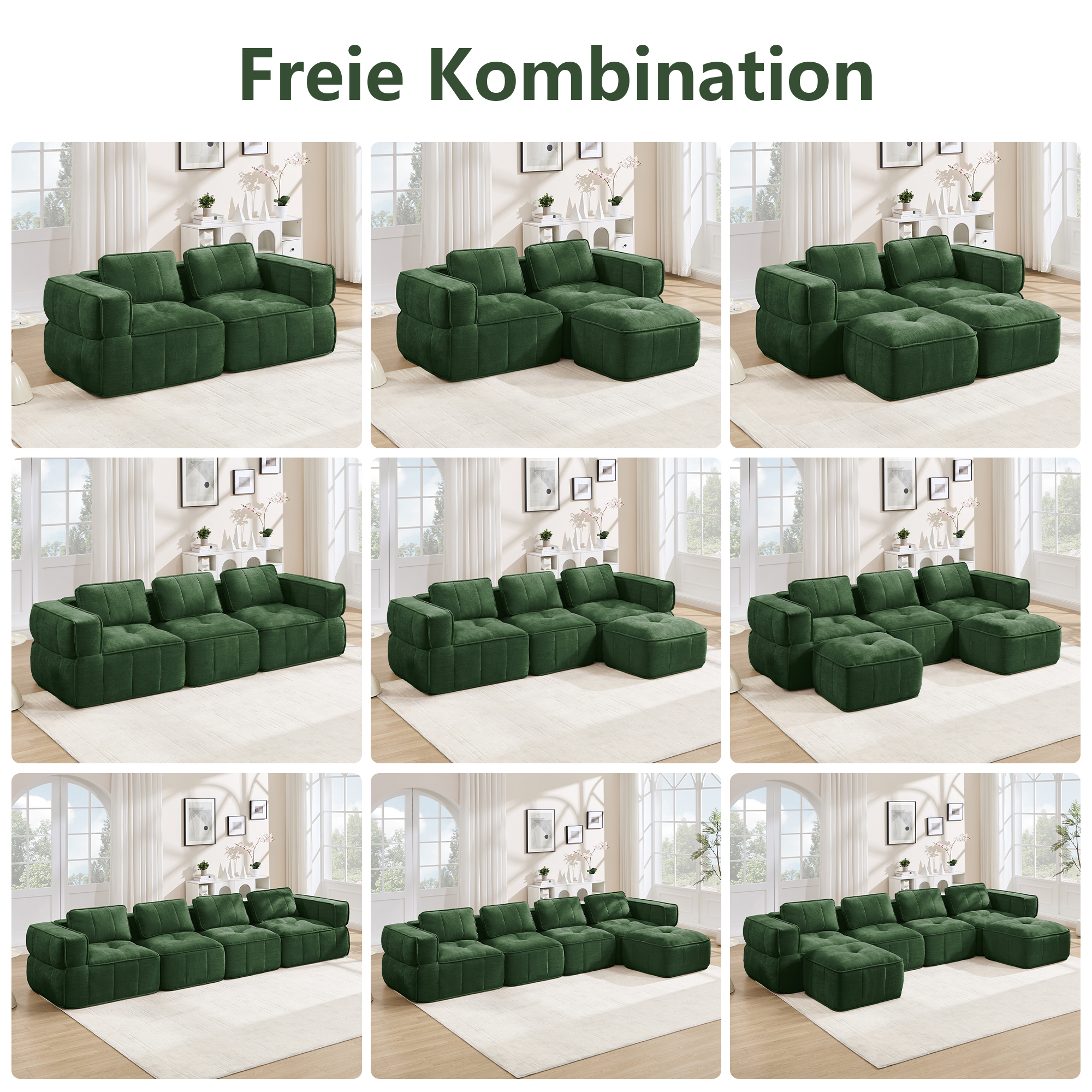 Canapé modulaire Vert - visuel 3
