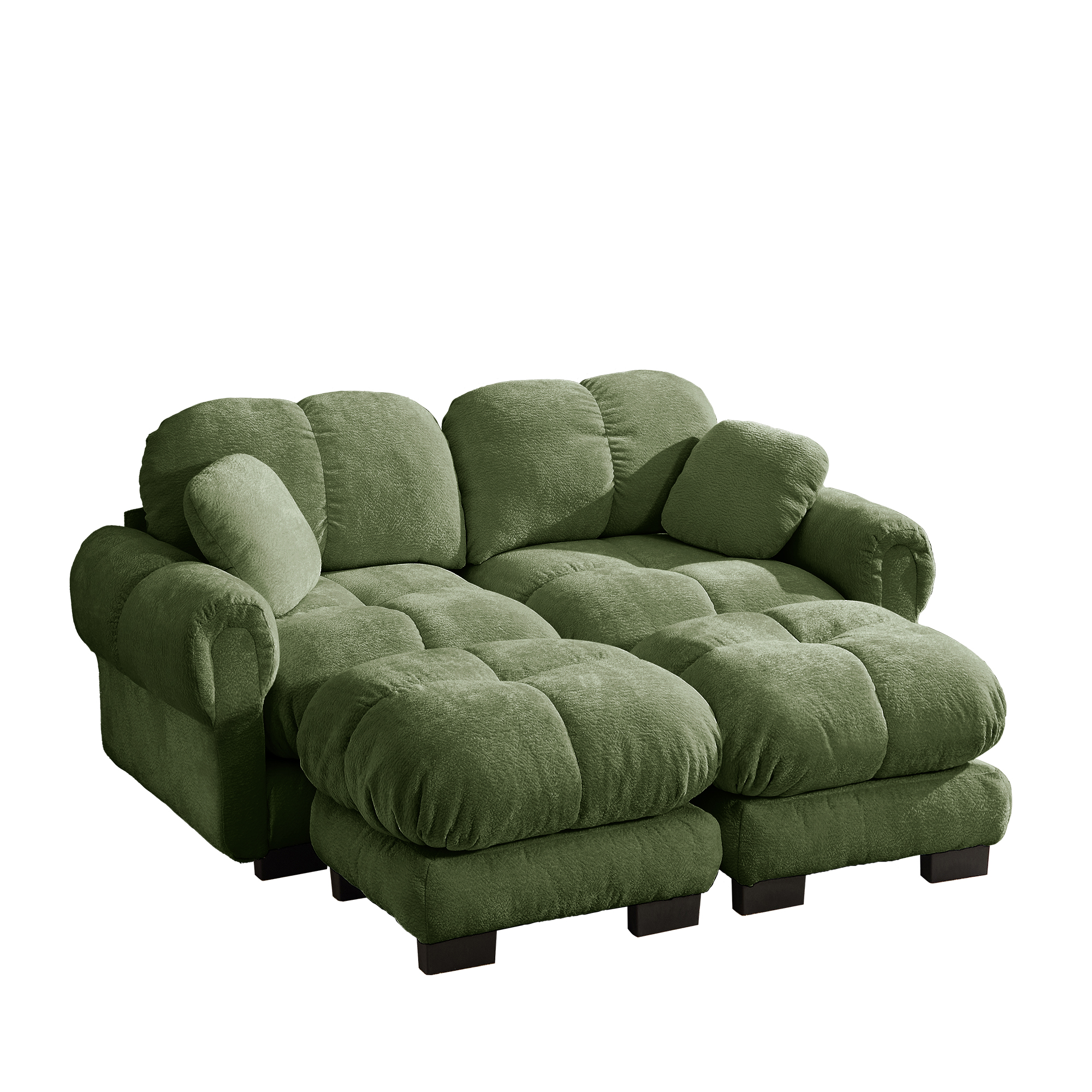 Canapé modulable avec assise confortable et finition soignée vert - spécifications 1