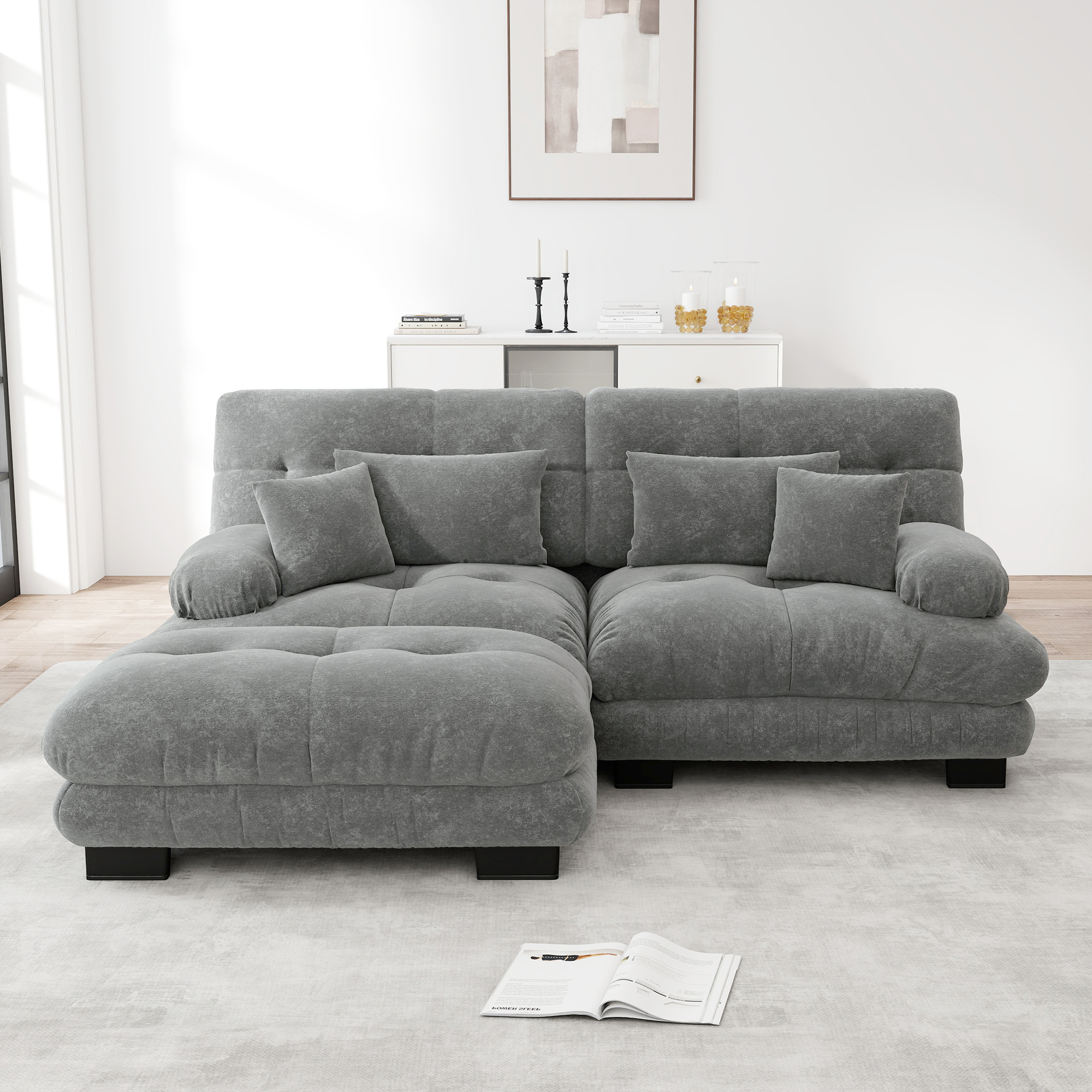 Cloud Ecksofa für Wohnzimmer, Tissu Doppelsofa 