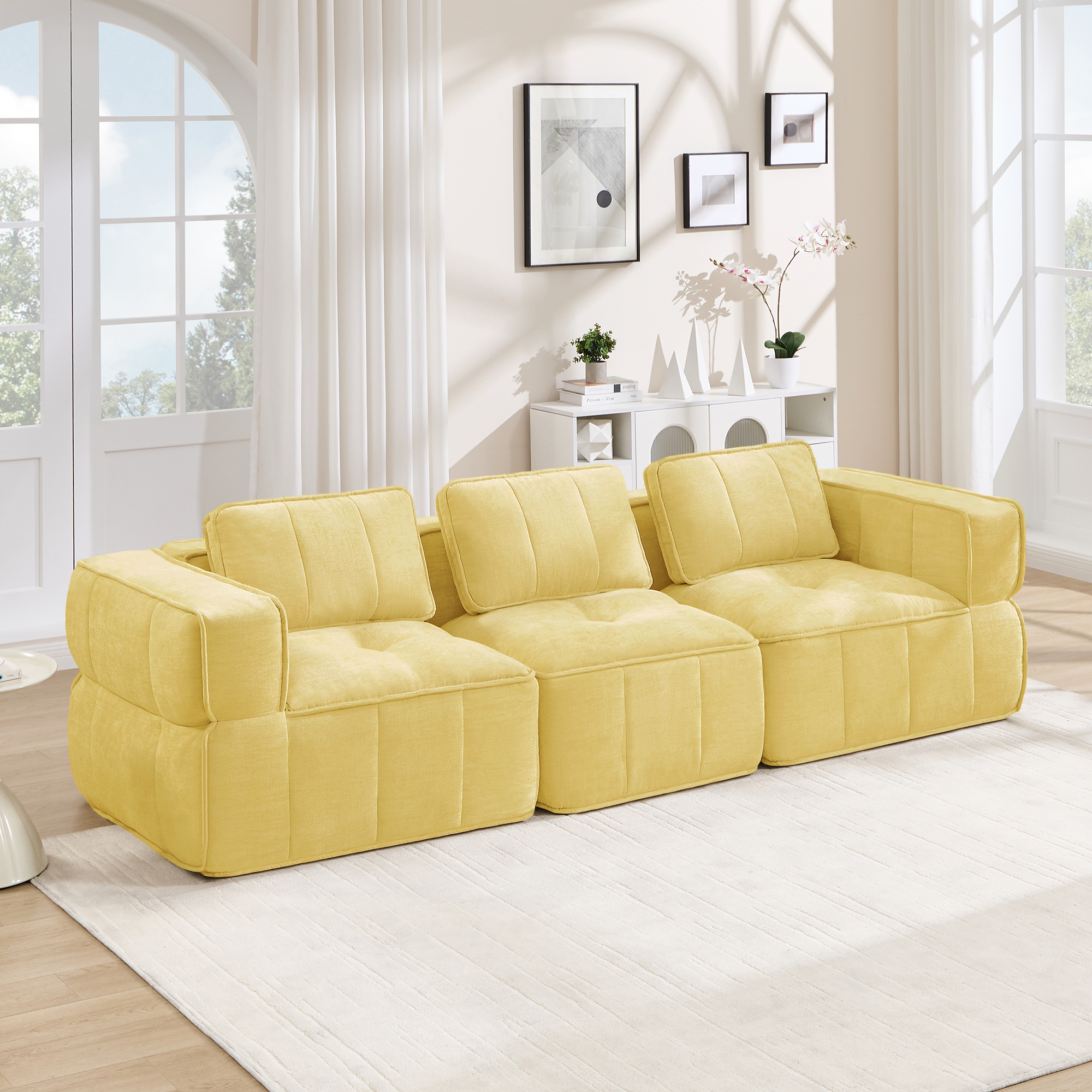 Canapé modulaire Jaune - visuel 2