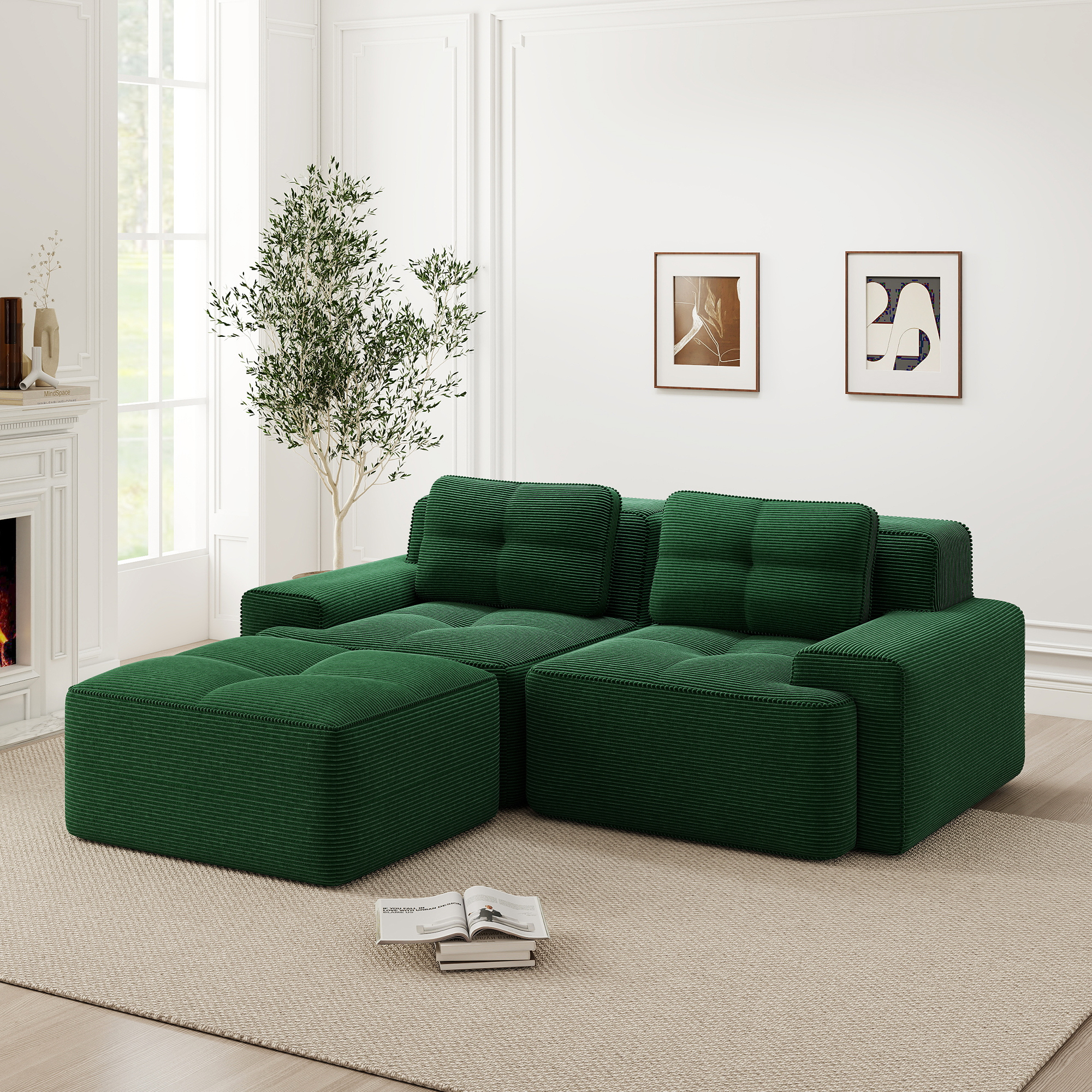 Boneless Modulsofa, Modernes L-förmiges Modulsofa 