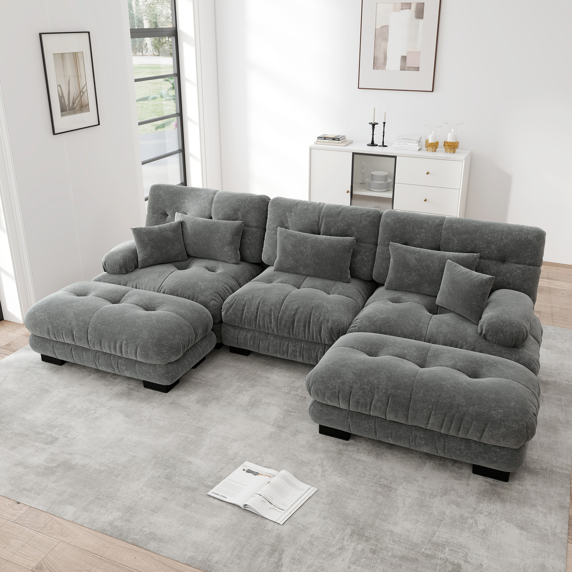 Canapé chenille, vue 2