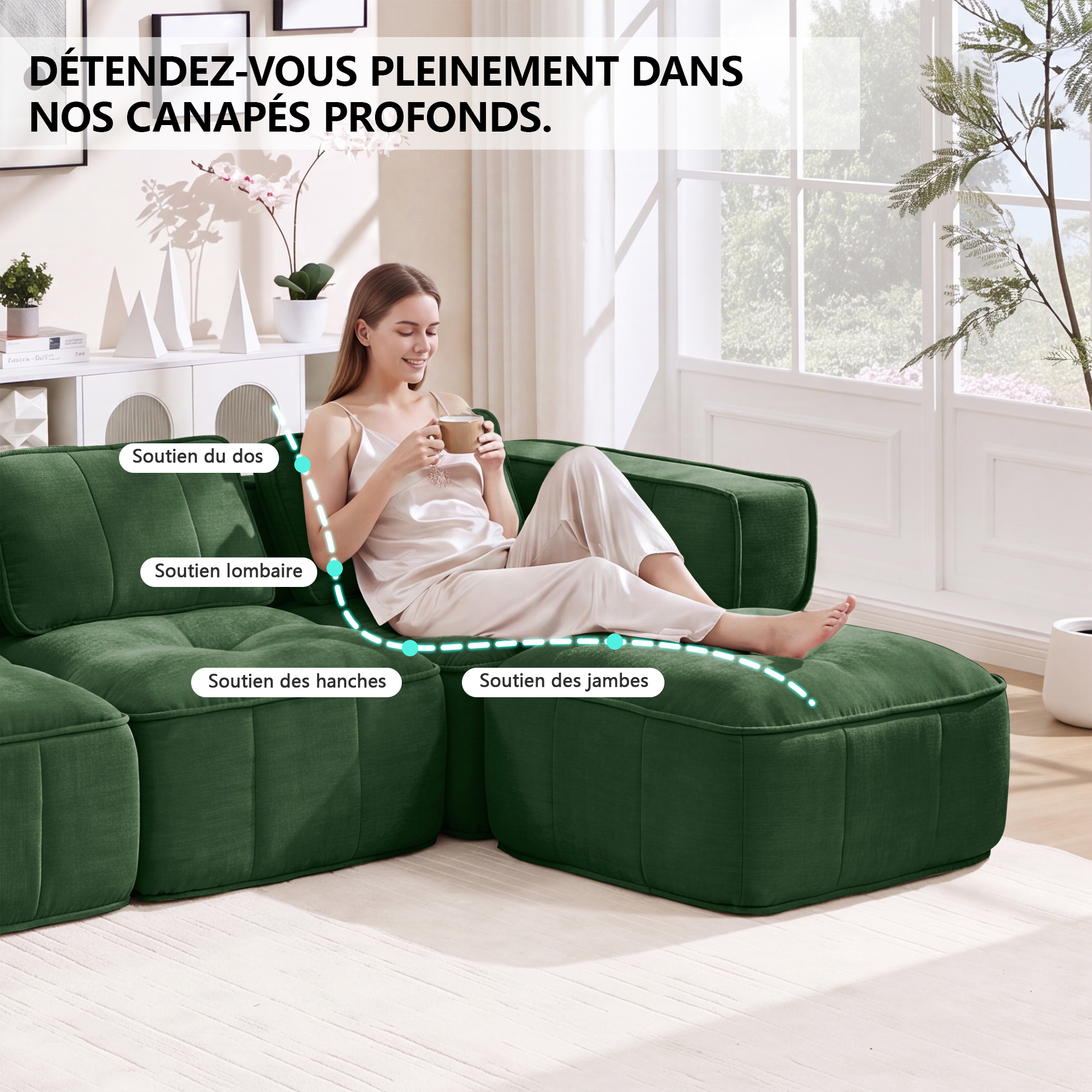 Présentation du canapé d'angle