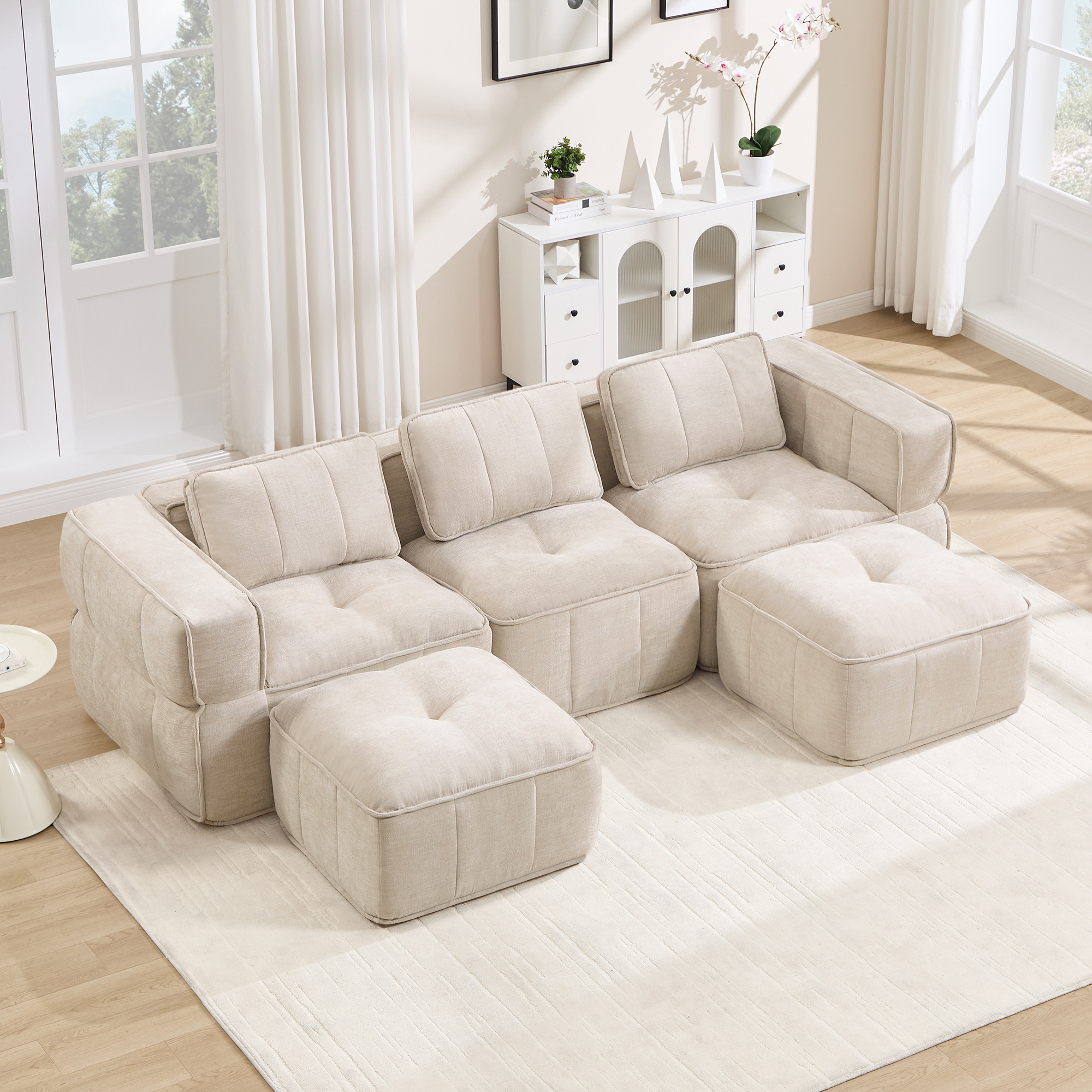 Canapé modulaire Beige - visuel 2