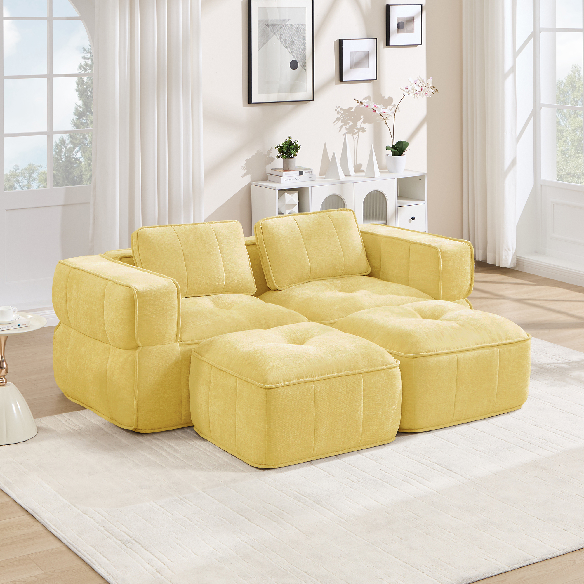 Canapé modulaire Jaune - visuel 2