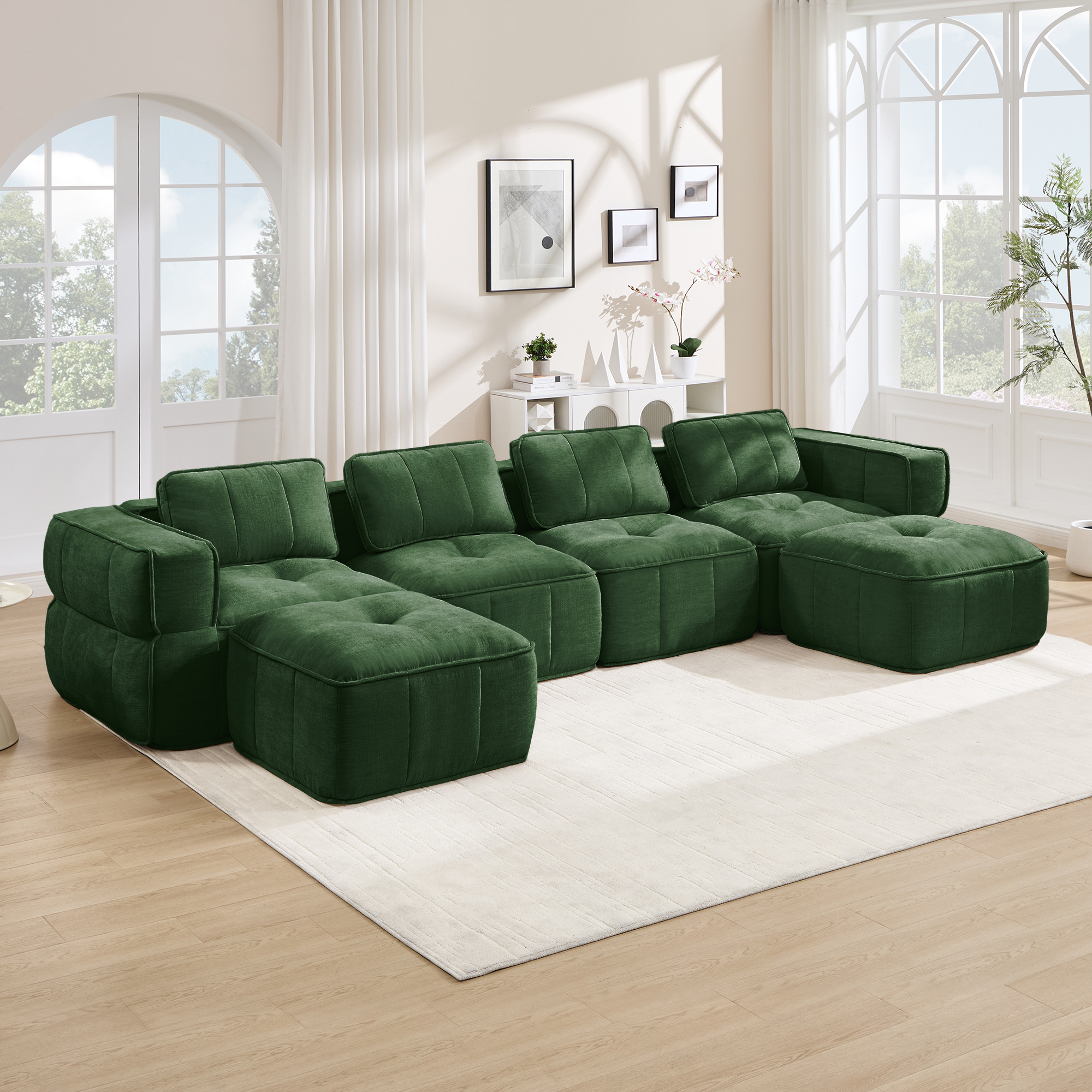 Canapé modulaire Vert - visuel 1