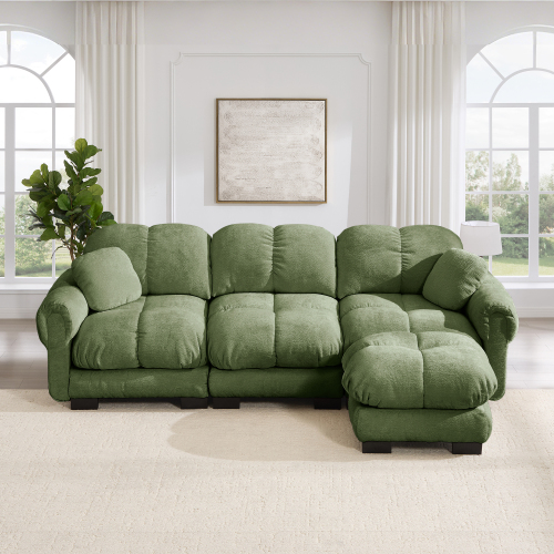 Revêtement vert en tissu chenille texturé