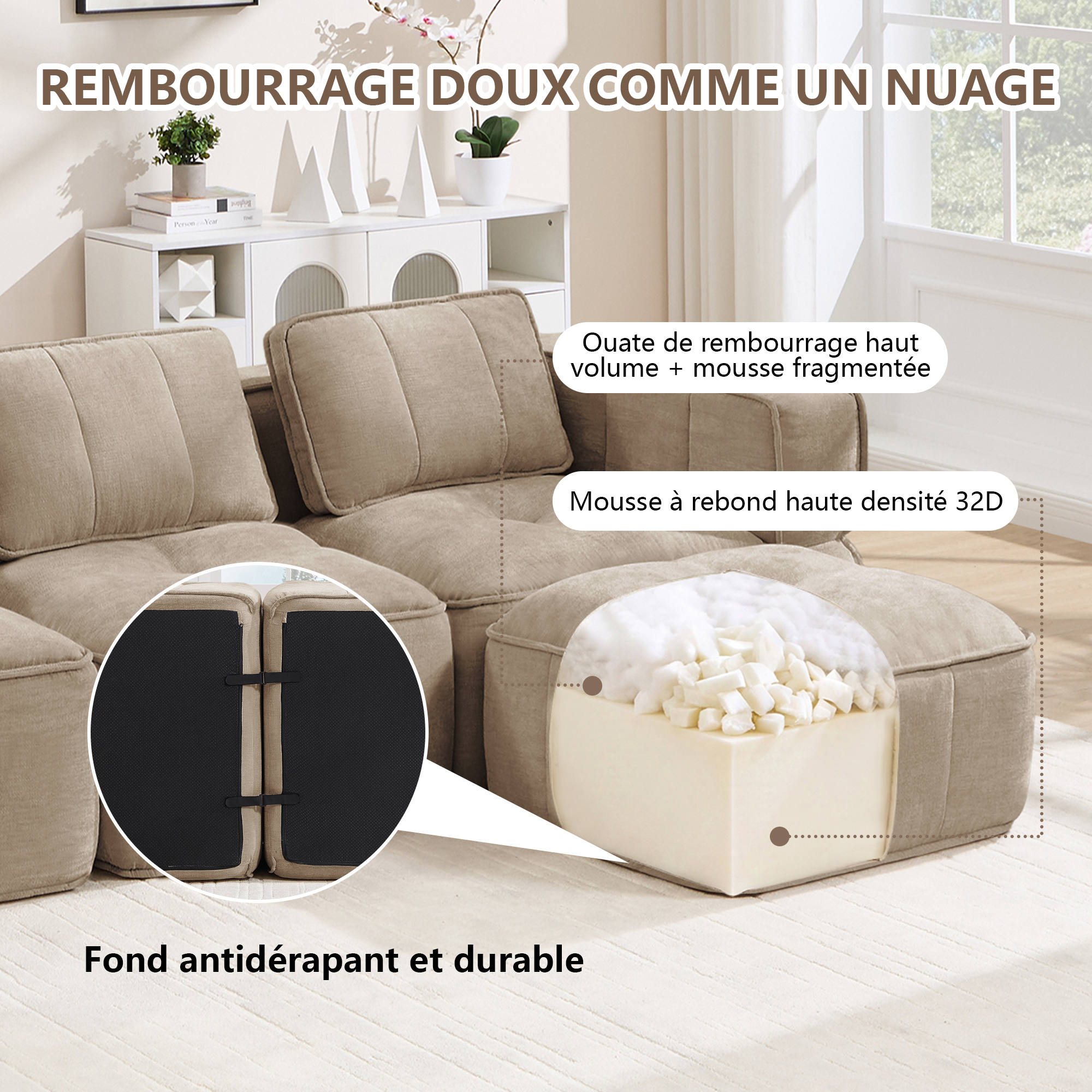 Détail du canapé