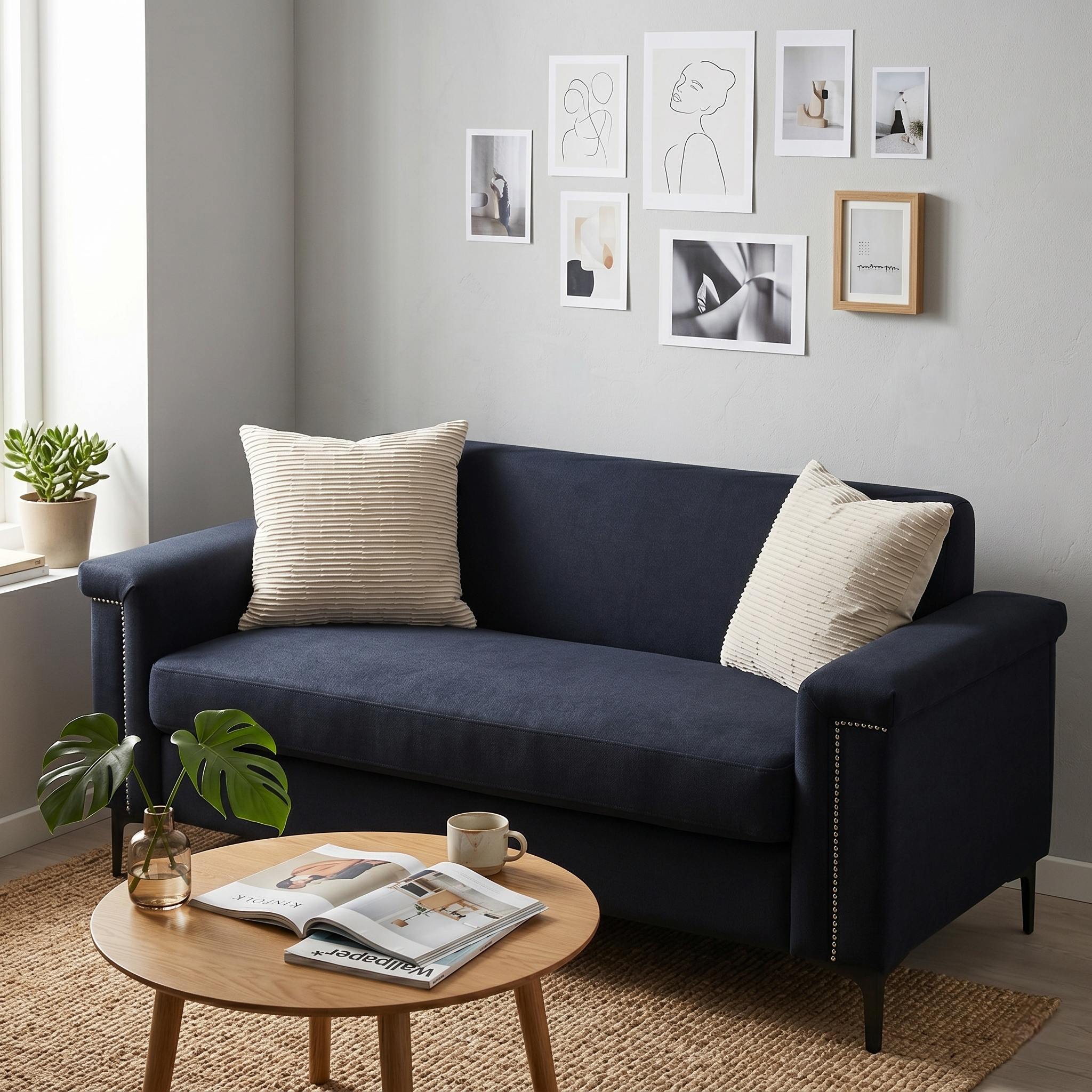 FX-P22EU-BK (SOFA 557-41)Nordisches 2-Sitzer-Sofa 