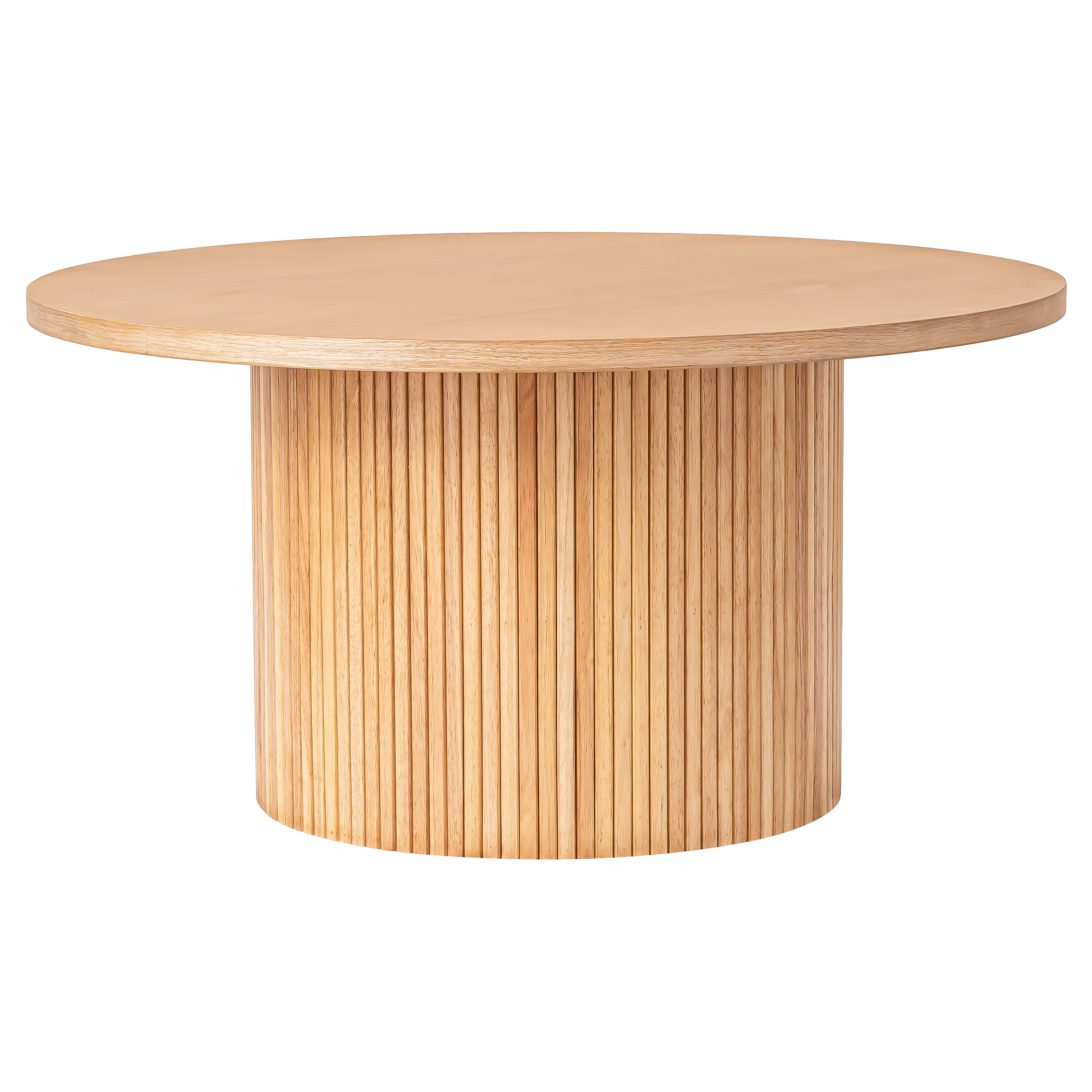 Table basse piédestale en MDF, finition bois, base rayures verticales, 2 tailles 35,4 et 23,6 pouces, hauteur basse, design gain de place, pour salon, assemblage facile, qualité durable - image 11
