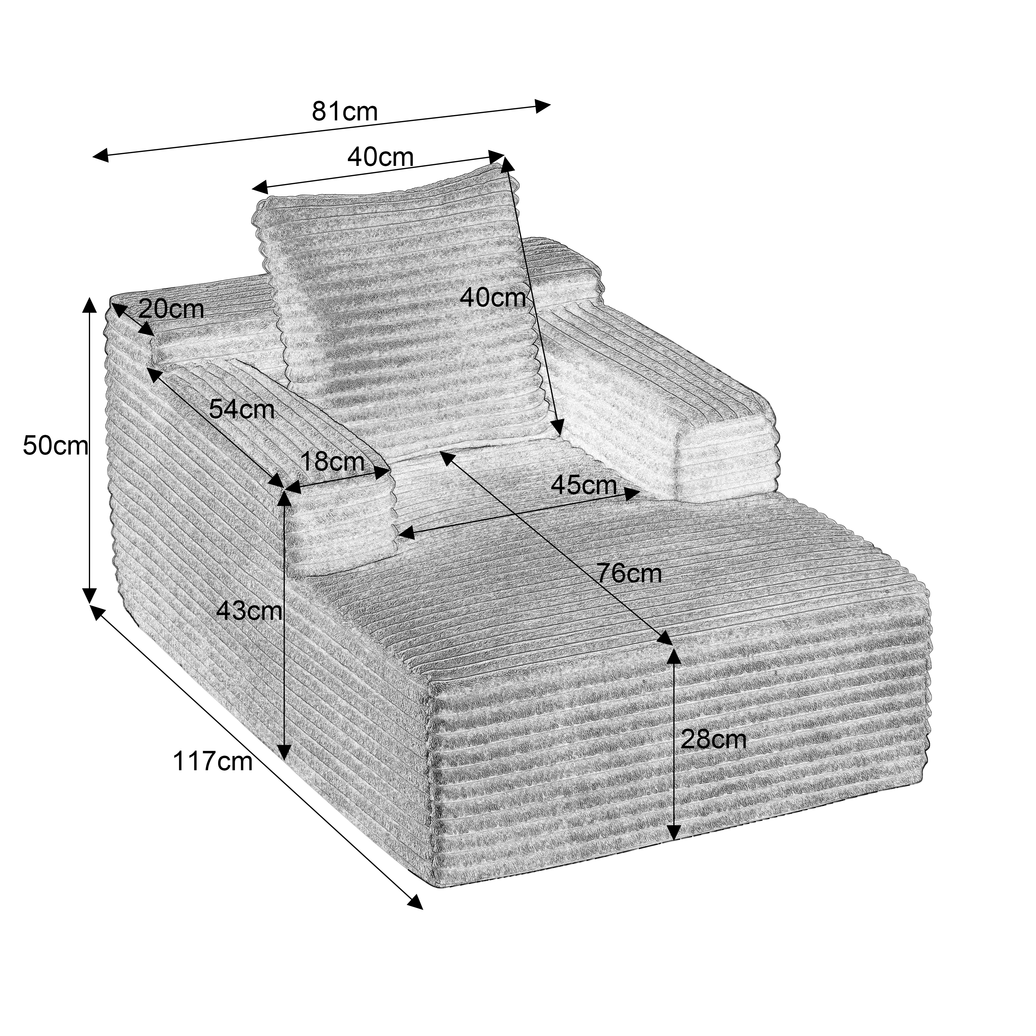 Dimensions du canapé convertible