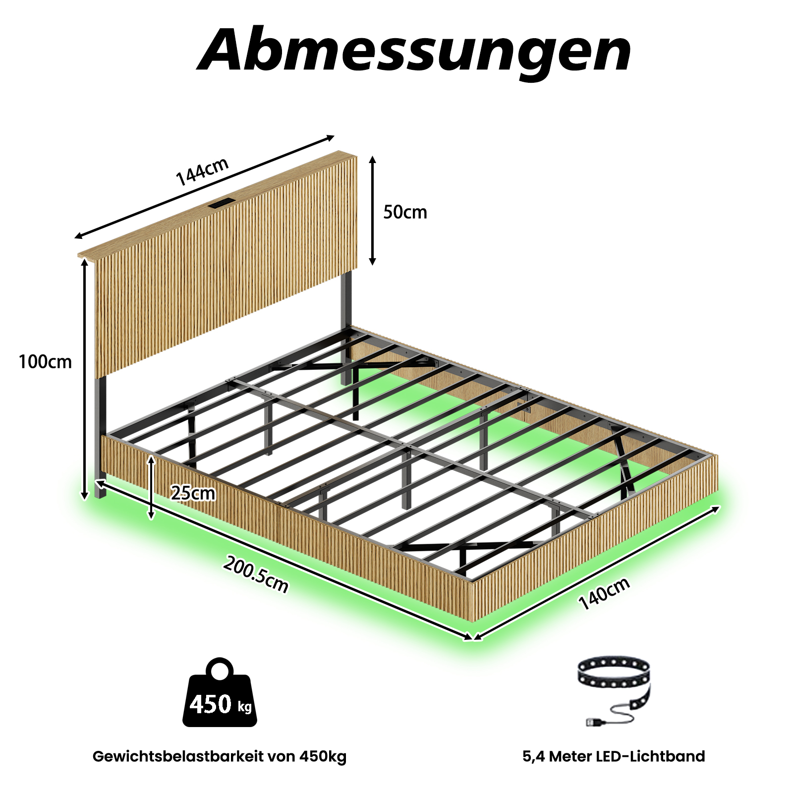 Dimensions du tête de lit